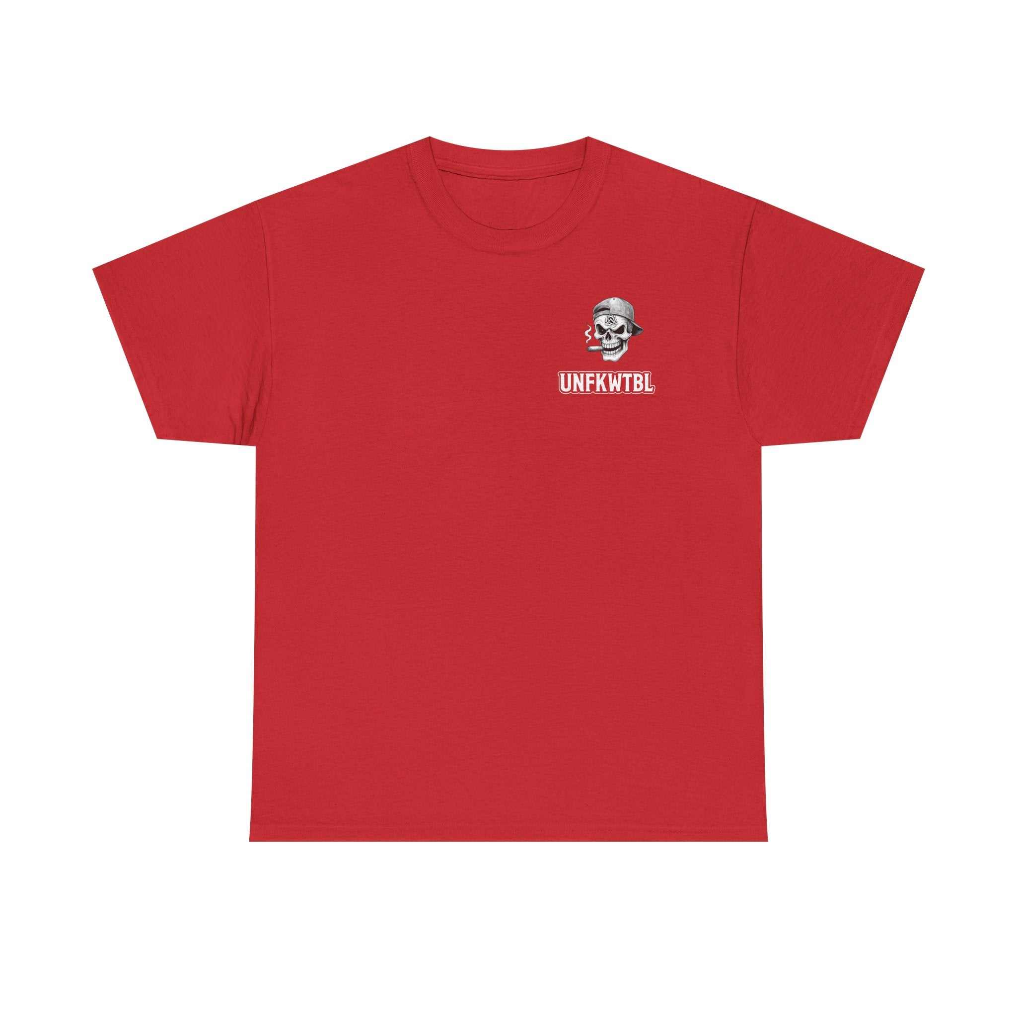 Skull & 'UNFKWTBL' Graphic Tee — Vintage Biker Skull T‑Shirt