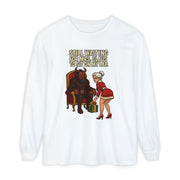 Funny Christmas Long Sleeve T-Shirt - "Still Waiting for Mrs. Claus"