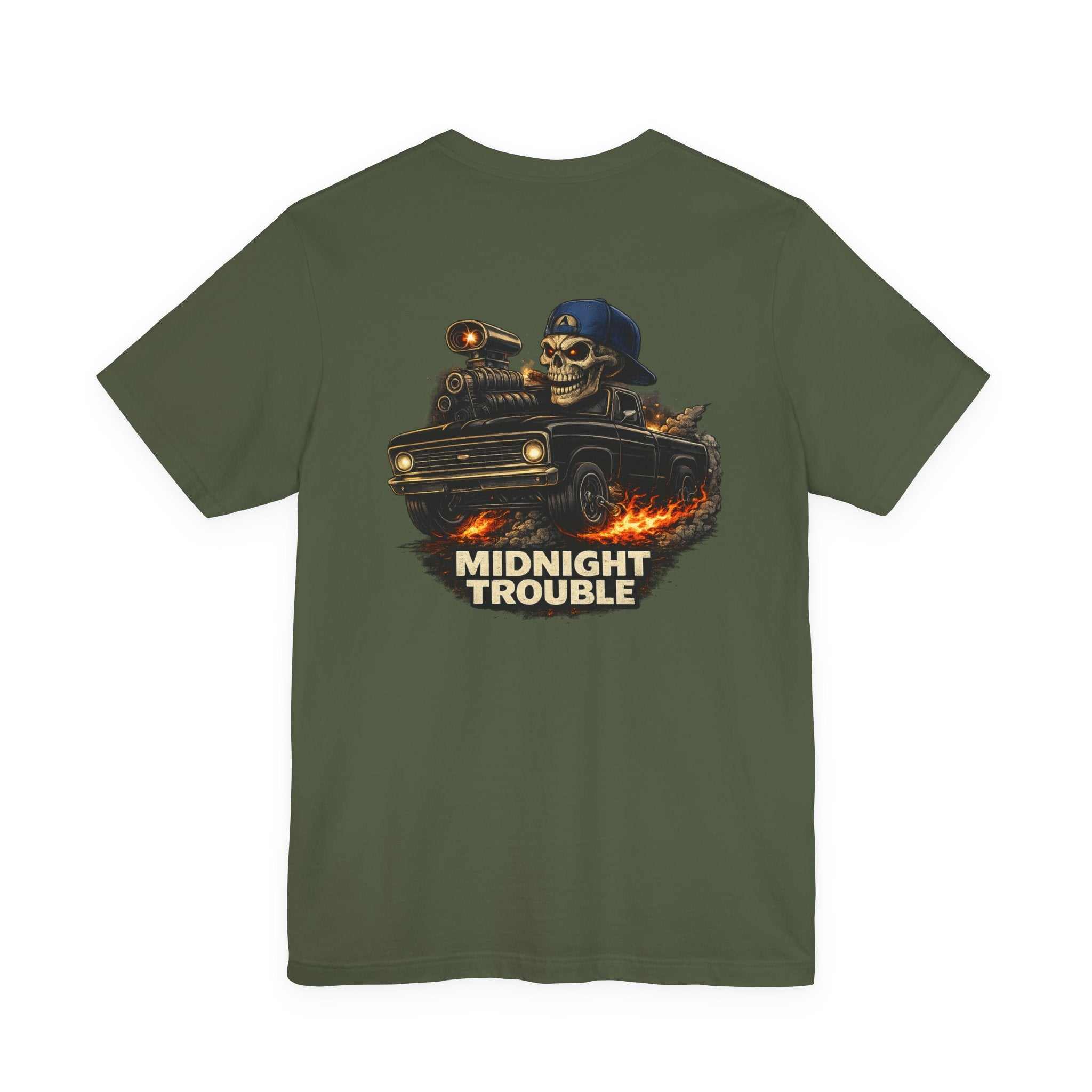 Midnight Trouble Skull Car Tee