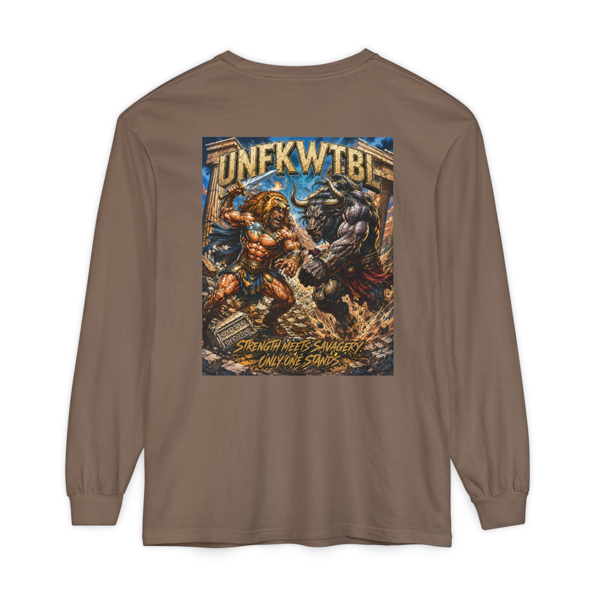 Hercules vs Minotaur Graphic Long Sleeve Tee