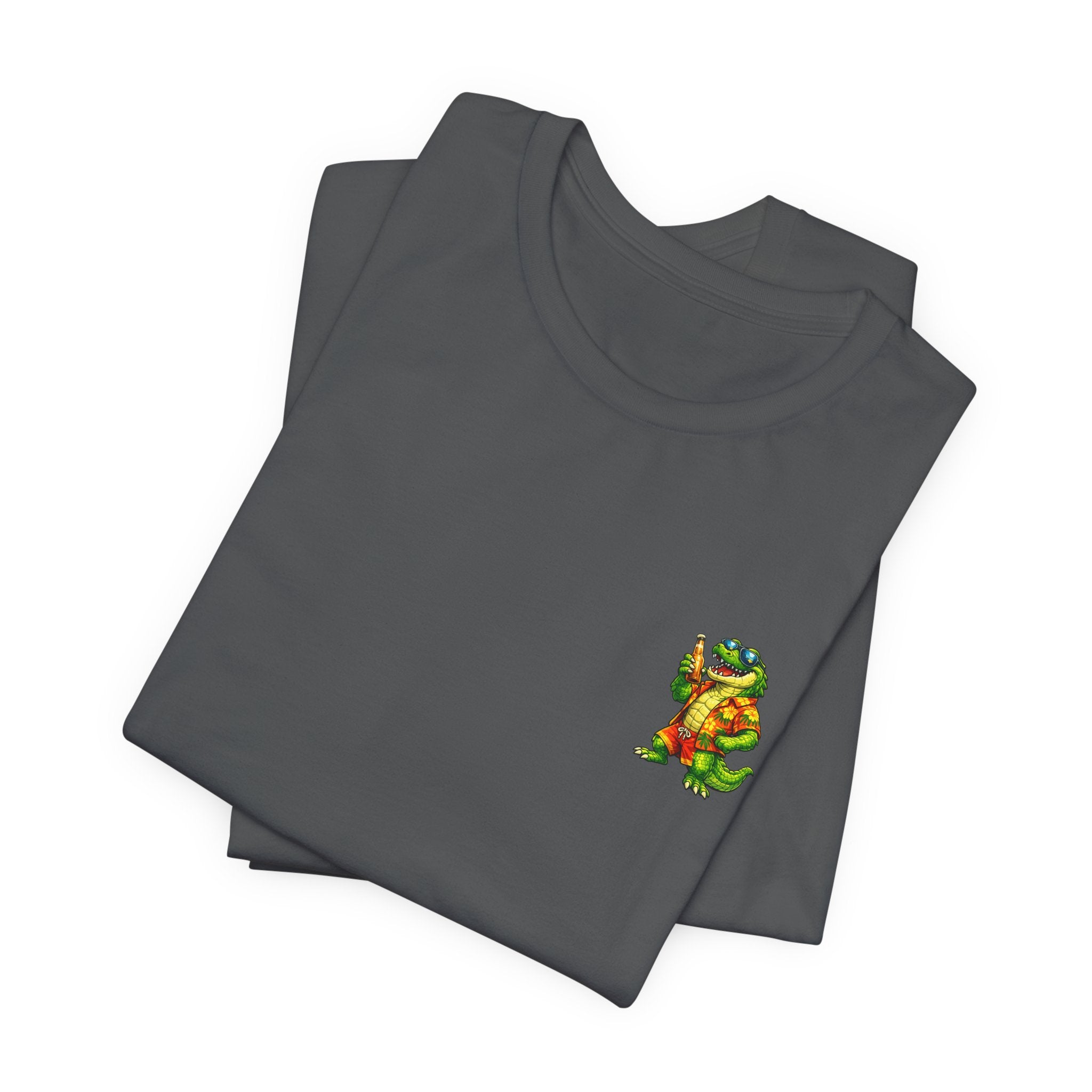 Vacation Party Tee — "This Is Why We Vacation" Tropical Shark & Gator Graphic Shirt