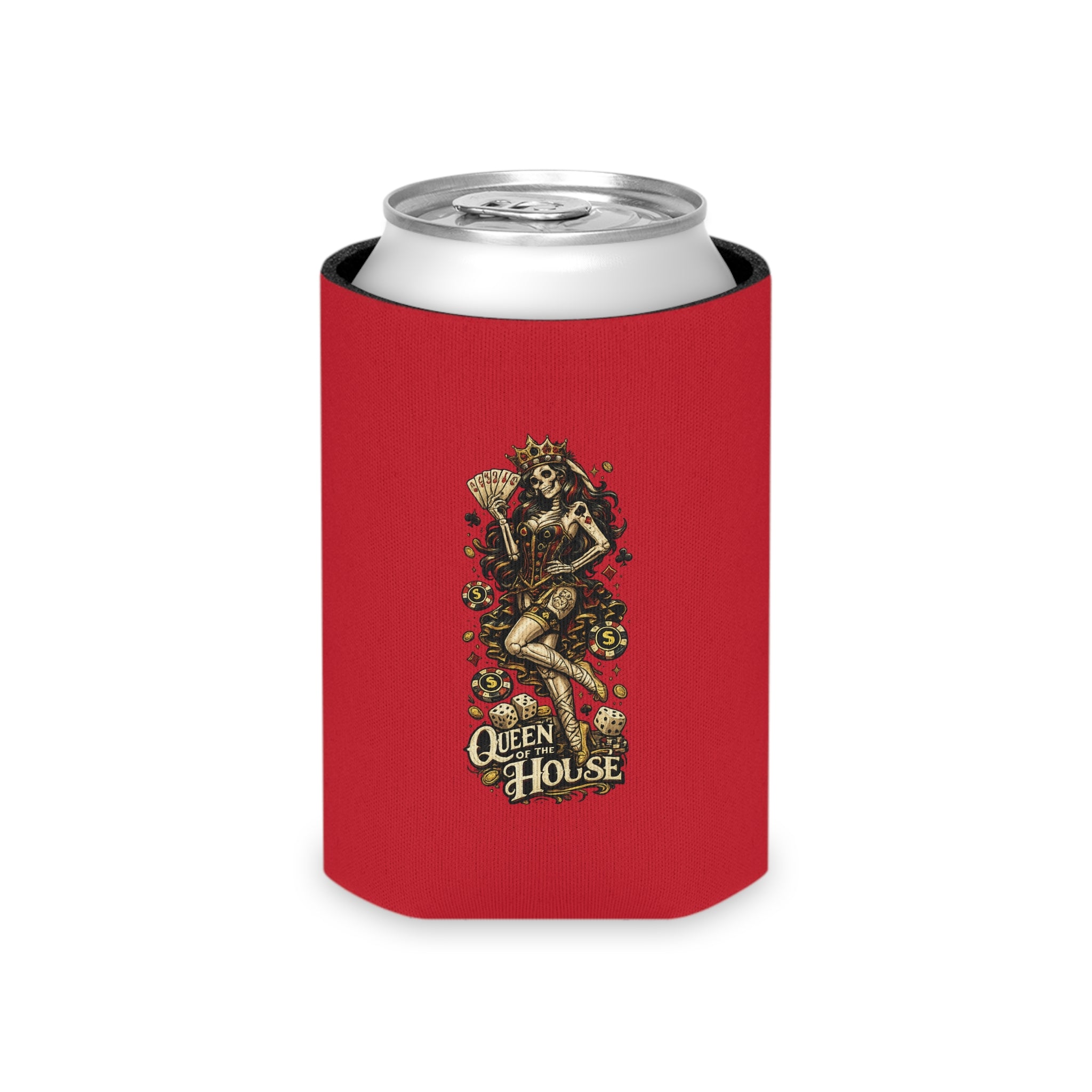 Can Cooler — "Stay Cold, Remain Unfkwtbl" Retro Pinup Skull Design