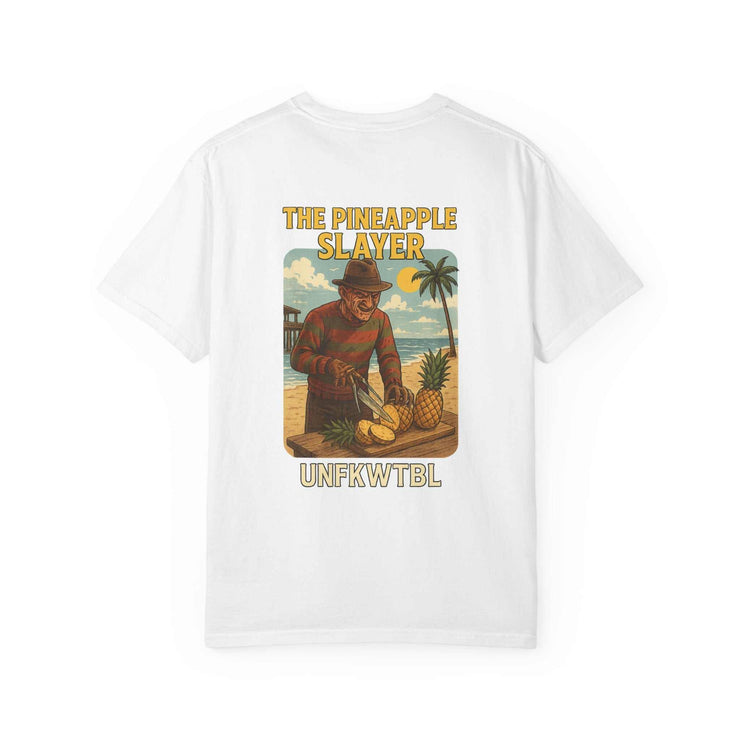 FREDDY KRUEGER Tropical Graphic Tee - The Pineapple Slayer, Vacation Shirt, Beachwear, Unisex Casual Top, Summer Tee, Gift for Foodies