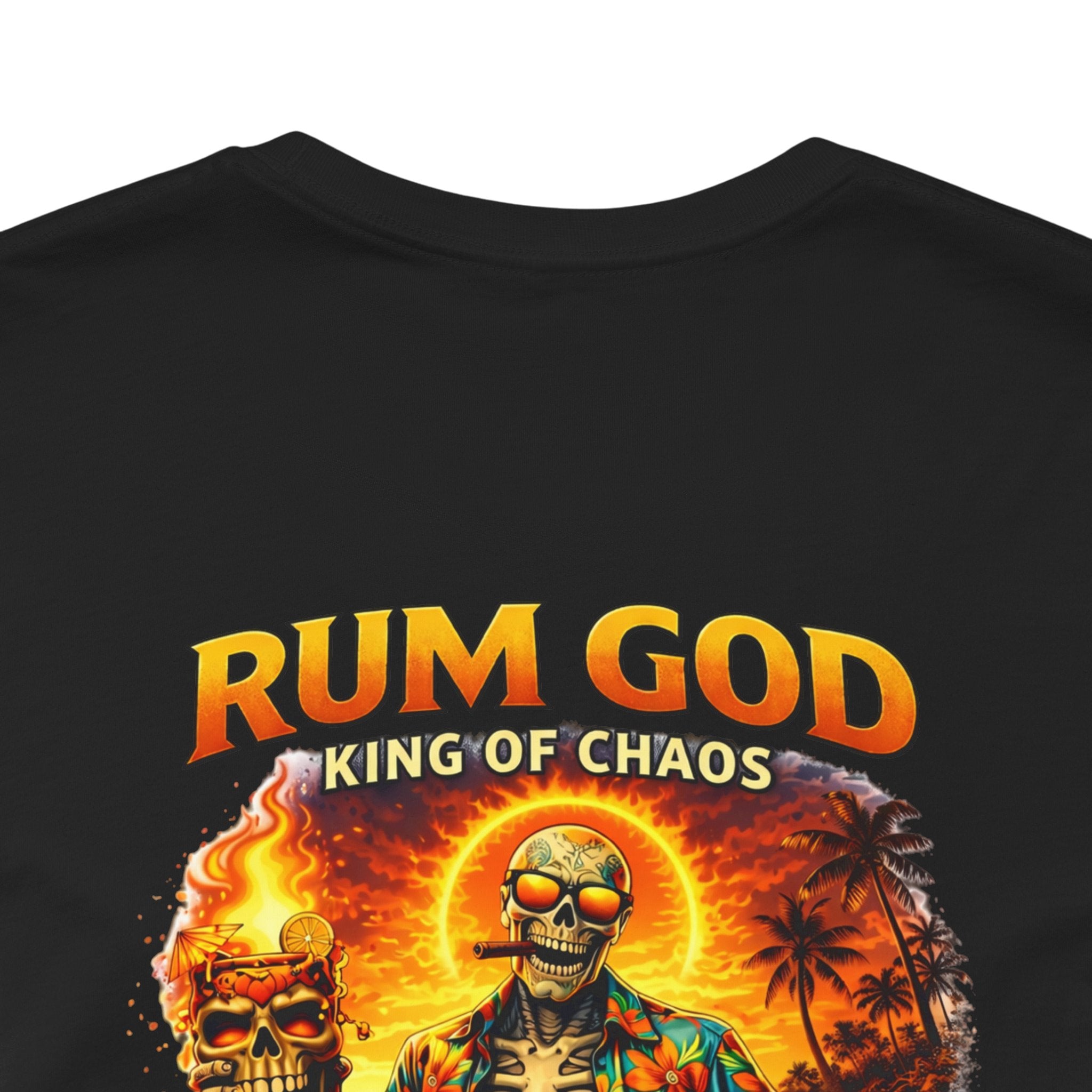 Rum God T‑Shirt — Pirate Skeleton Rum Shirt, "Rum God: Reign of Chaos" Graphic Tee