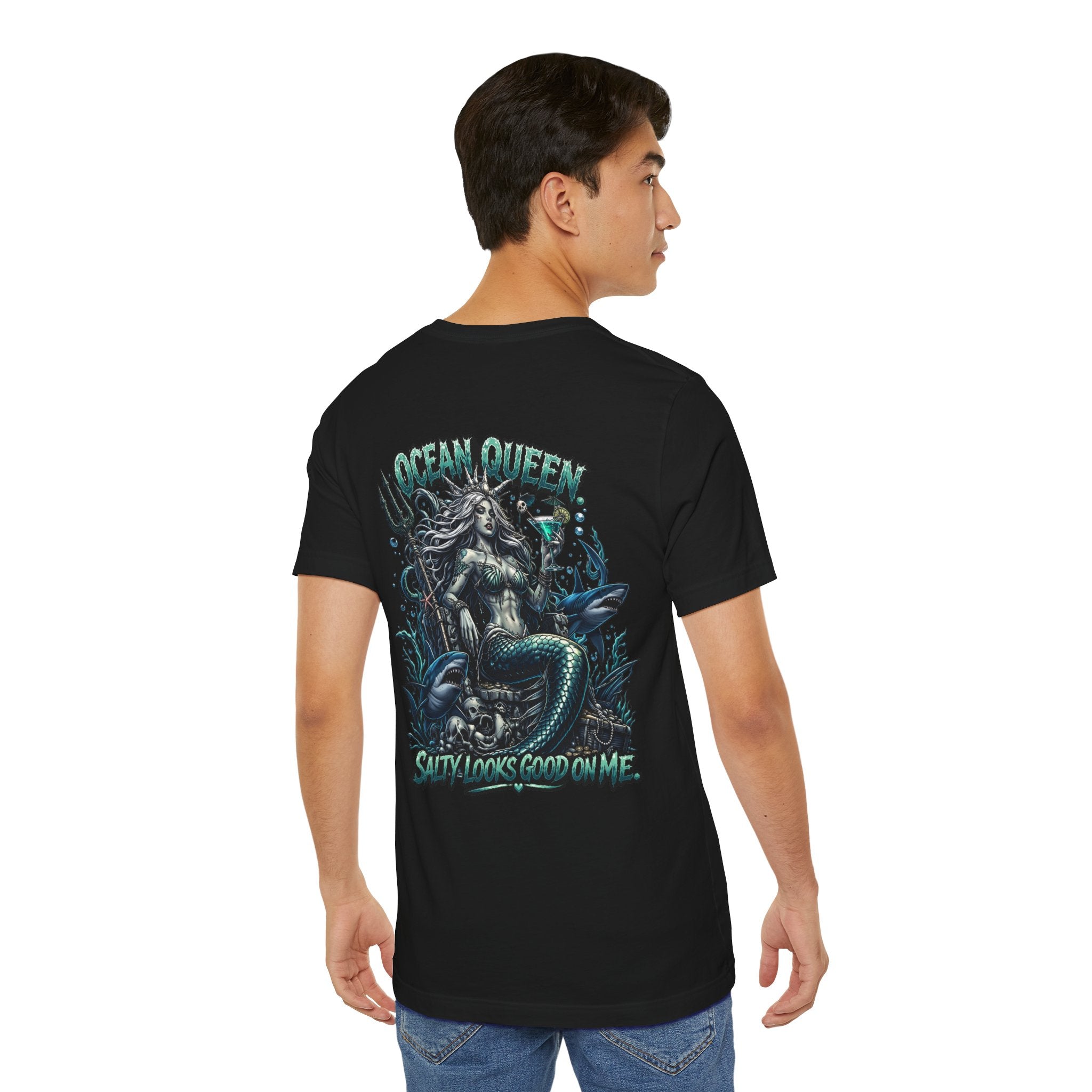 Ocean Queen Mermaid Tee — 'Ocean Queen' Graphic Short Sleeve Shirt