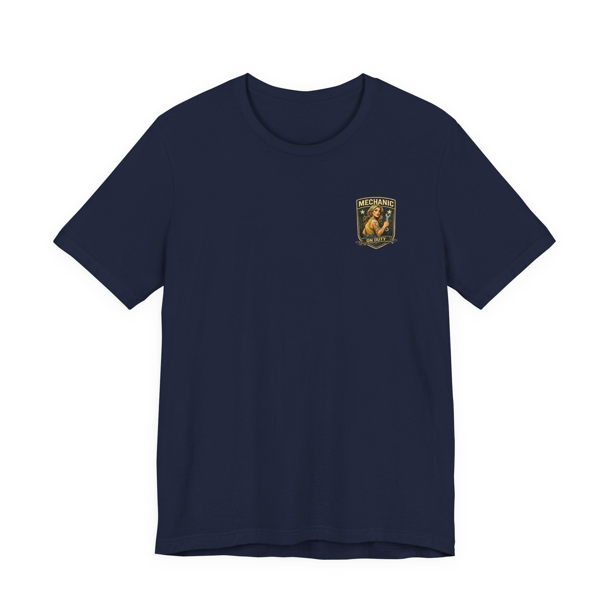 Mechanic On Duty Tee — Retro Pinup Garage T-Shirt