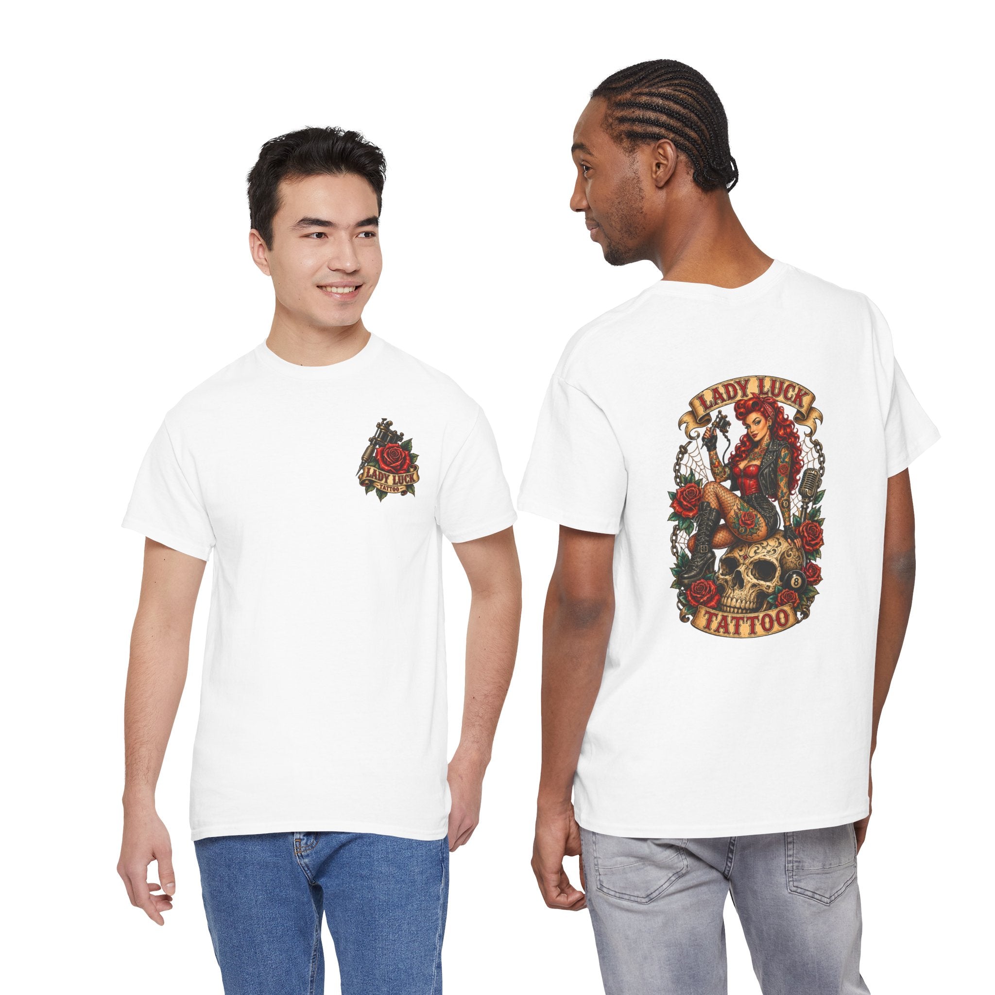 Lady Luck Tattoo Skull Queen Men’s Tee