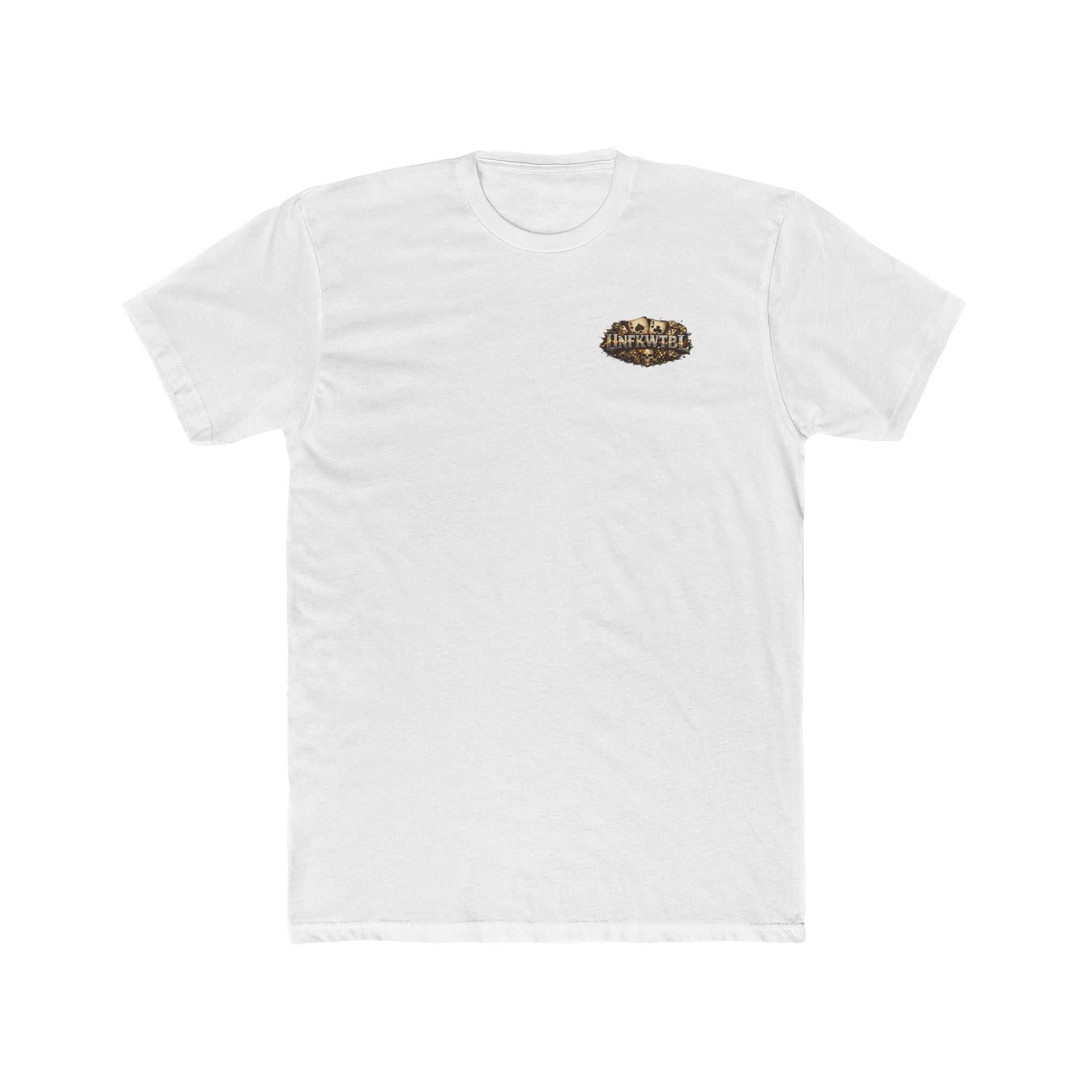 Crew Tee — Vintage Lucky Charm Graphic (Ace Cards, Skull & Banner)