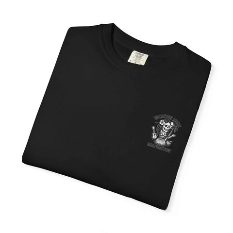 Black Medusa Beauty T-shirt with strawberry daiquiri design, unisex, folded, made of 100% cotton, available in sizes S to 4XL