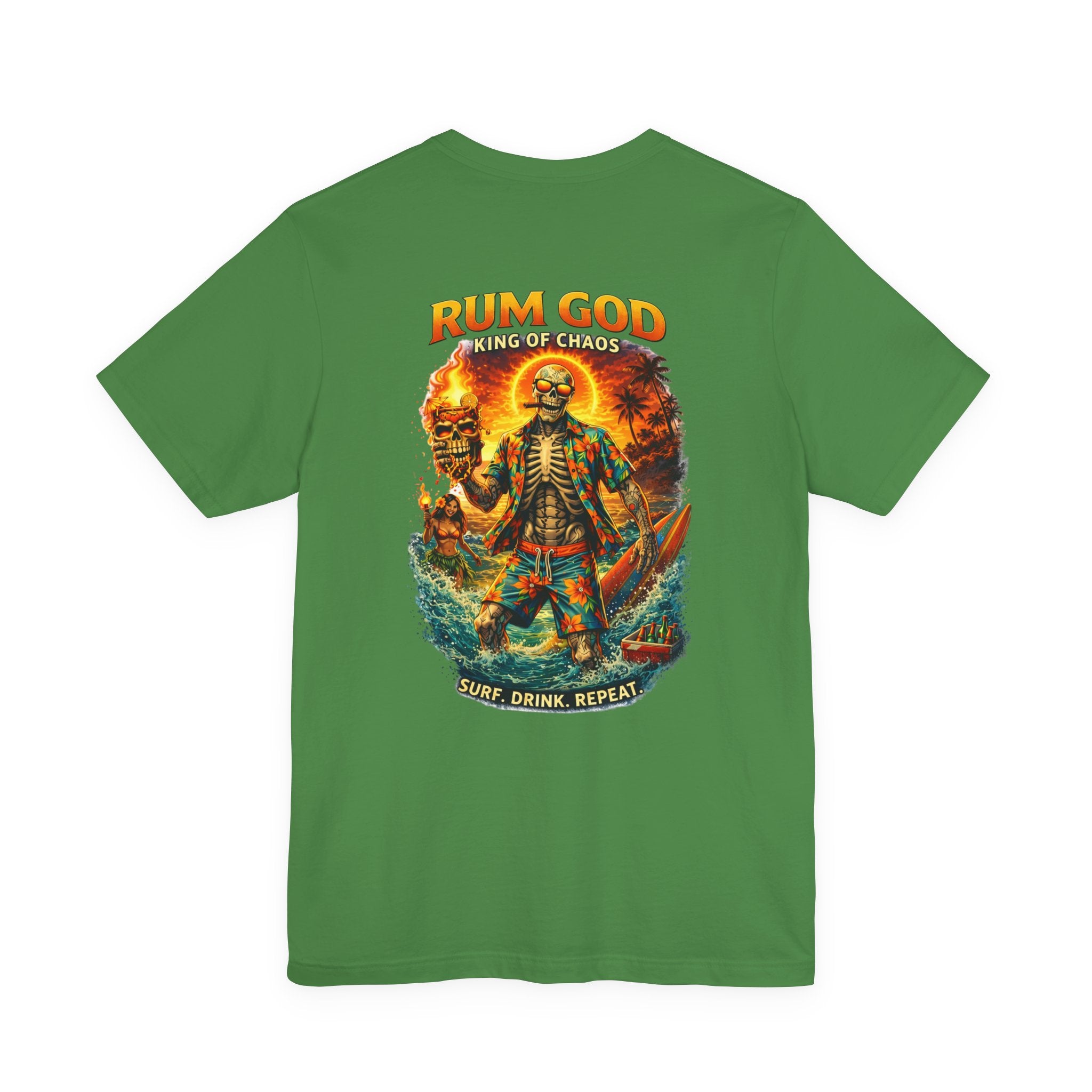 Rum God T‑Shirt — Pirate Skeleton Rum Shirt, "Rum God: Reign of Chaos" Graphic Tee