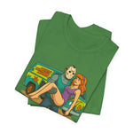 Horror Mashup Tee — 'No Give Backs' Jason & Daphne Retro Graphic T-Shirt
