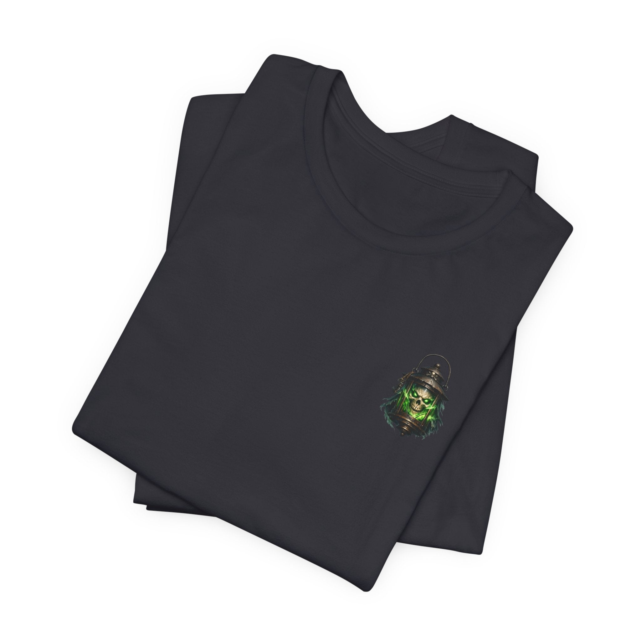 Grim Lantern Skull Tee — Gothic Horror Graphic T-Shirt