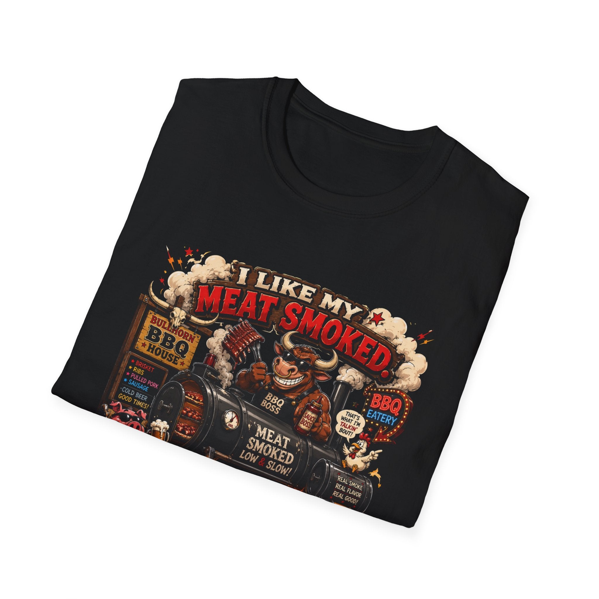 BBQ Smoker Tee — “I Like My Meat Smoked” Graphic T-Shirt