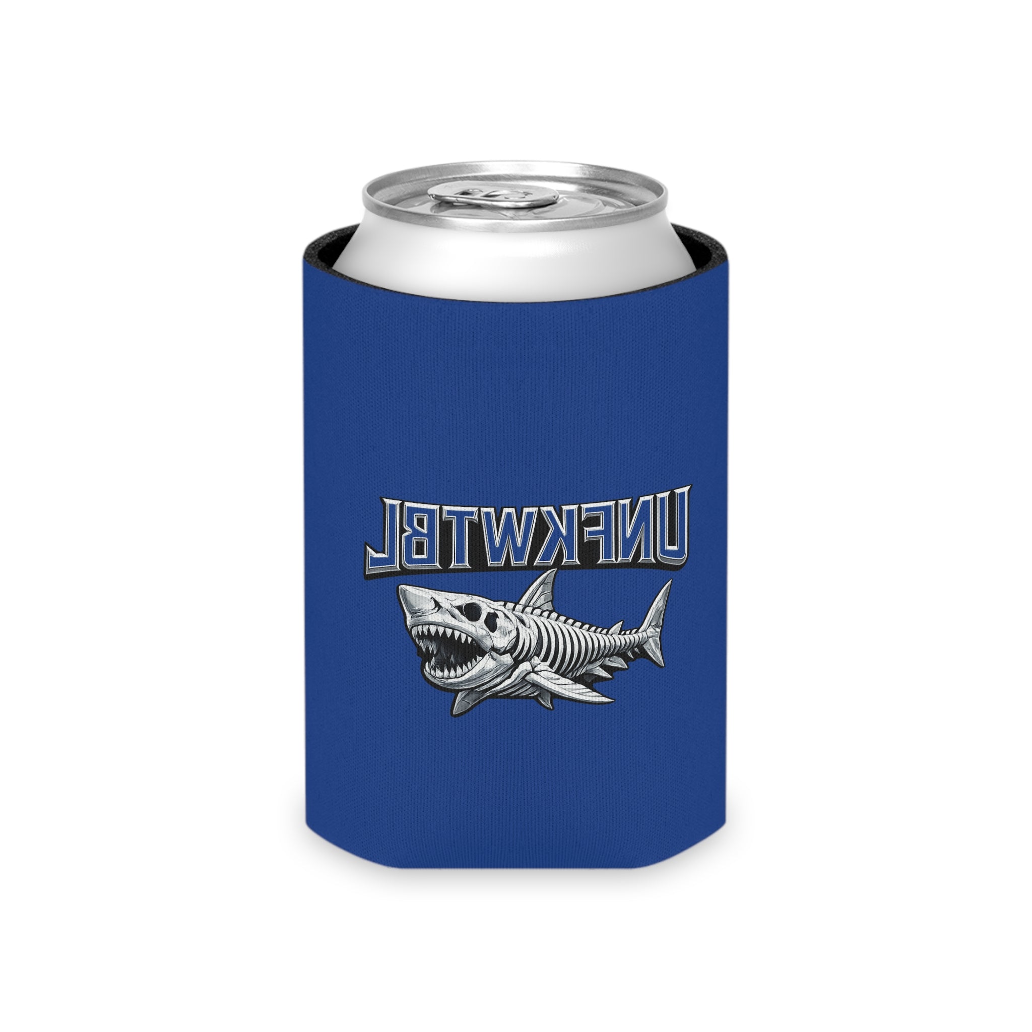 UNFKWTBL Shark Skeleton Can Cooler — Insulated Beer Koozie for Beach & Boating