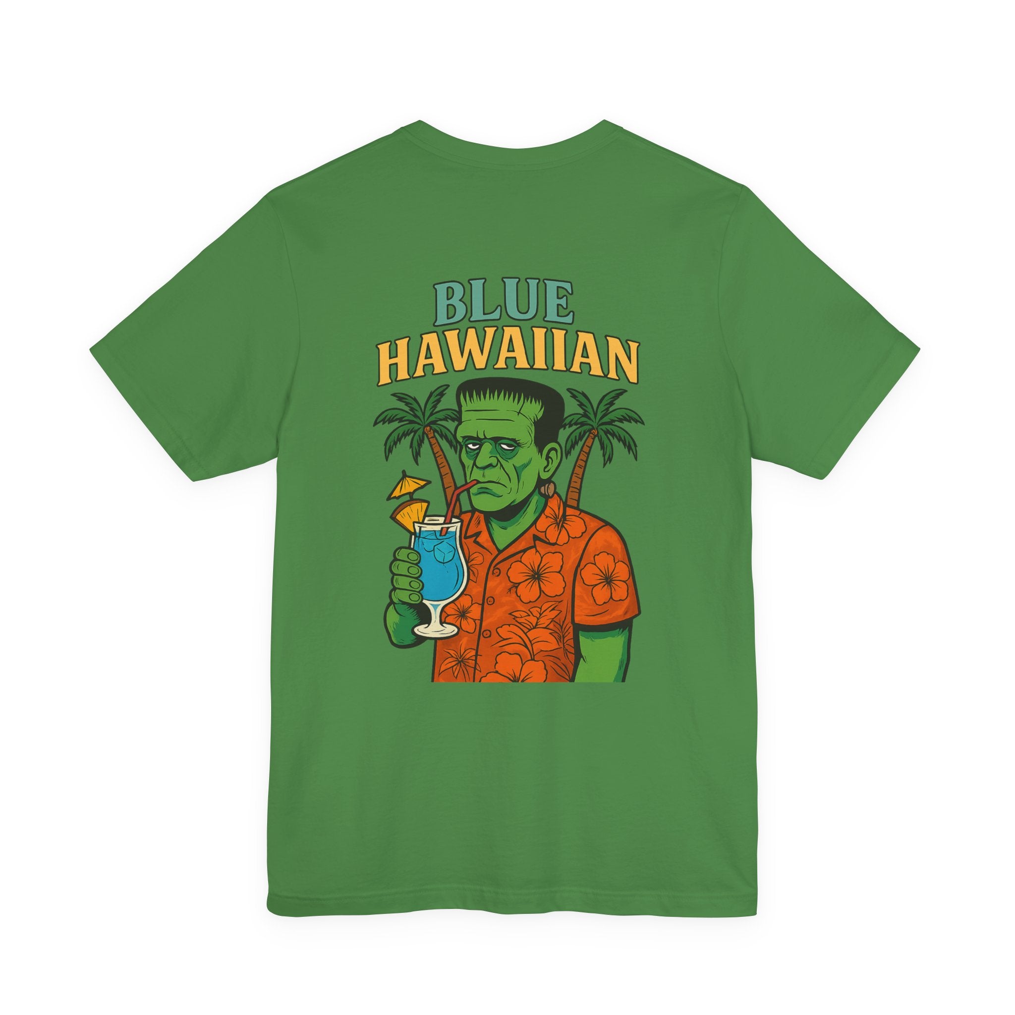 Blue Hawaiian Monster T-Shirt — Tropical Frankenstein Cocktail Graphic Tee