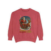 Funny Christmas Sweatshirt - Making a List, Slashing It Twice