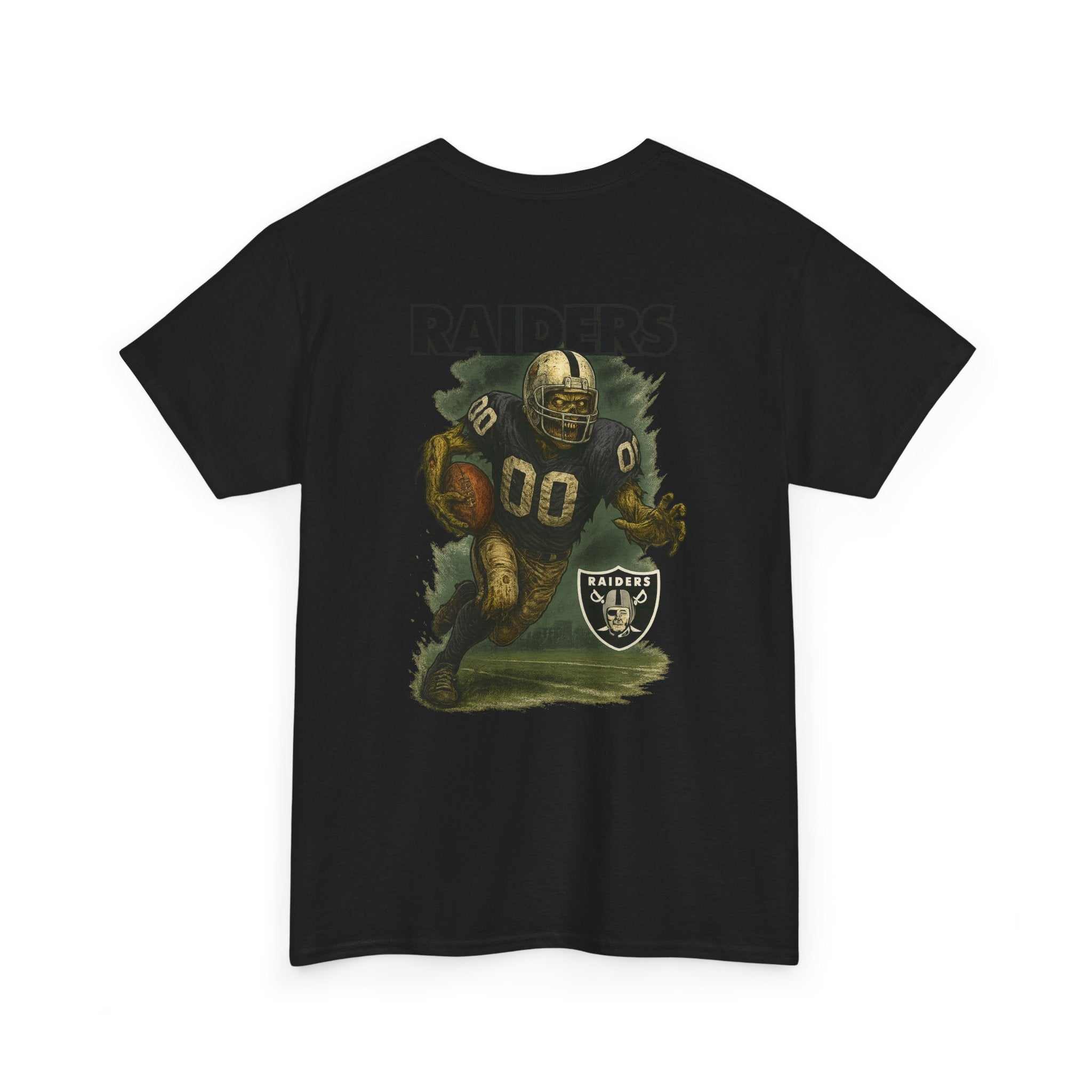 Vegas Raiders T-Shirt with "Even in death we strive for excellence" slogan at Allegiant Stadium, made from high-quality US cotton for fan pride and comfort