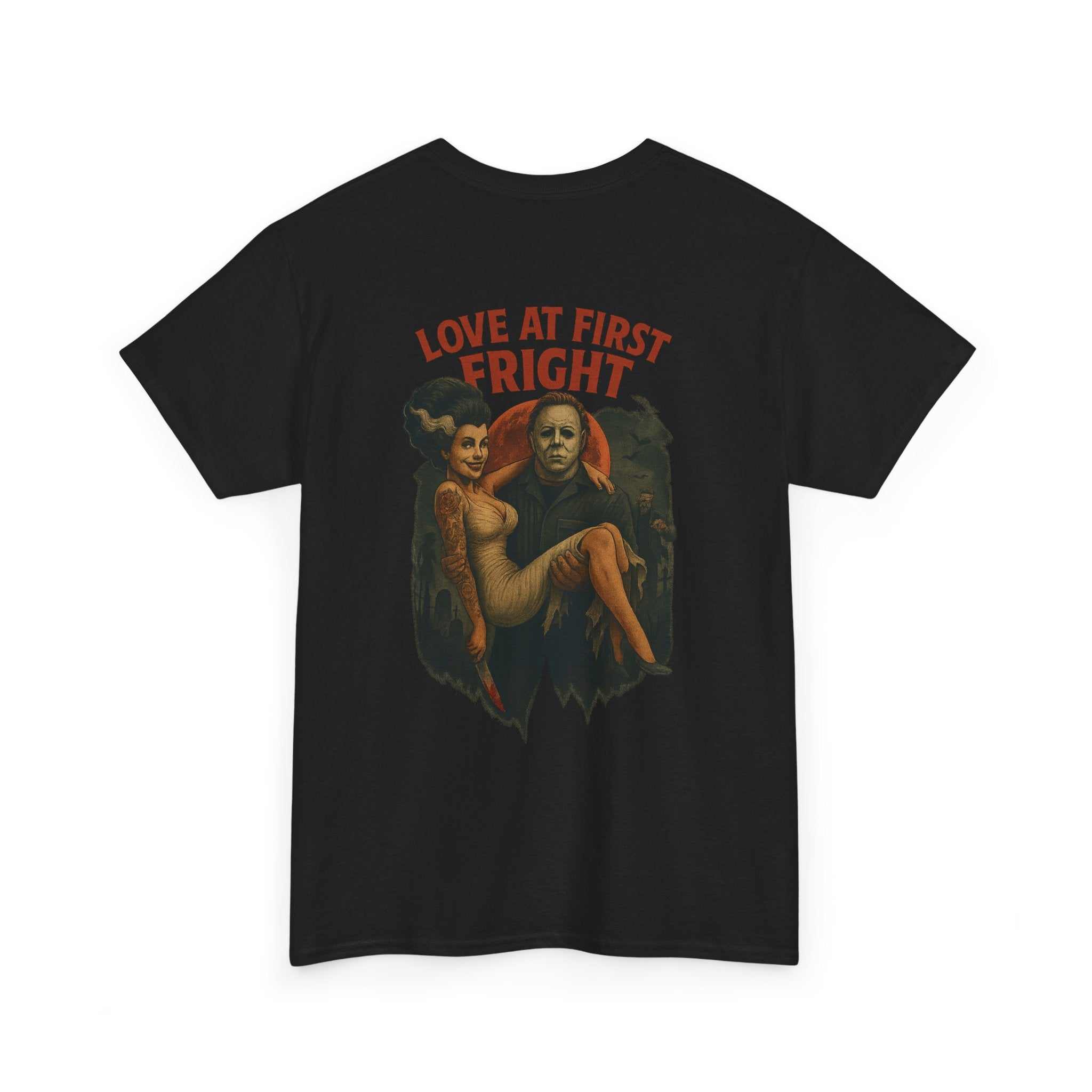 Vintage horror tee featuring Michael Myers design for a darkly romantic look