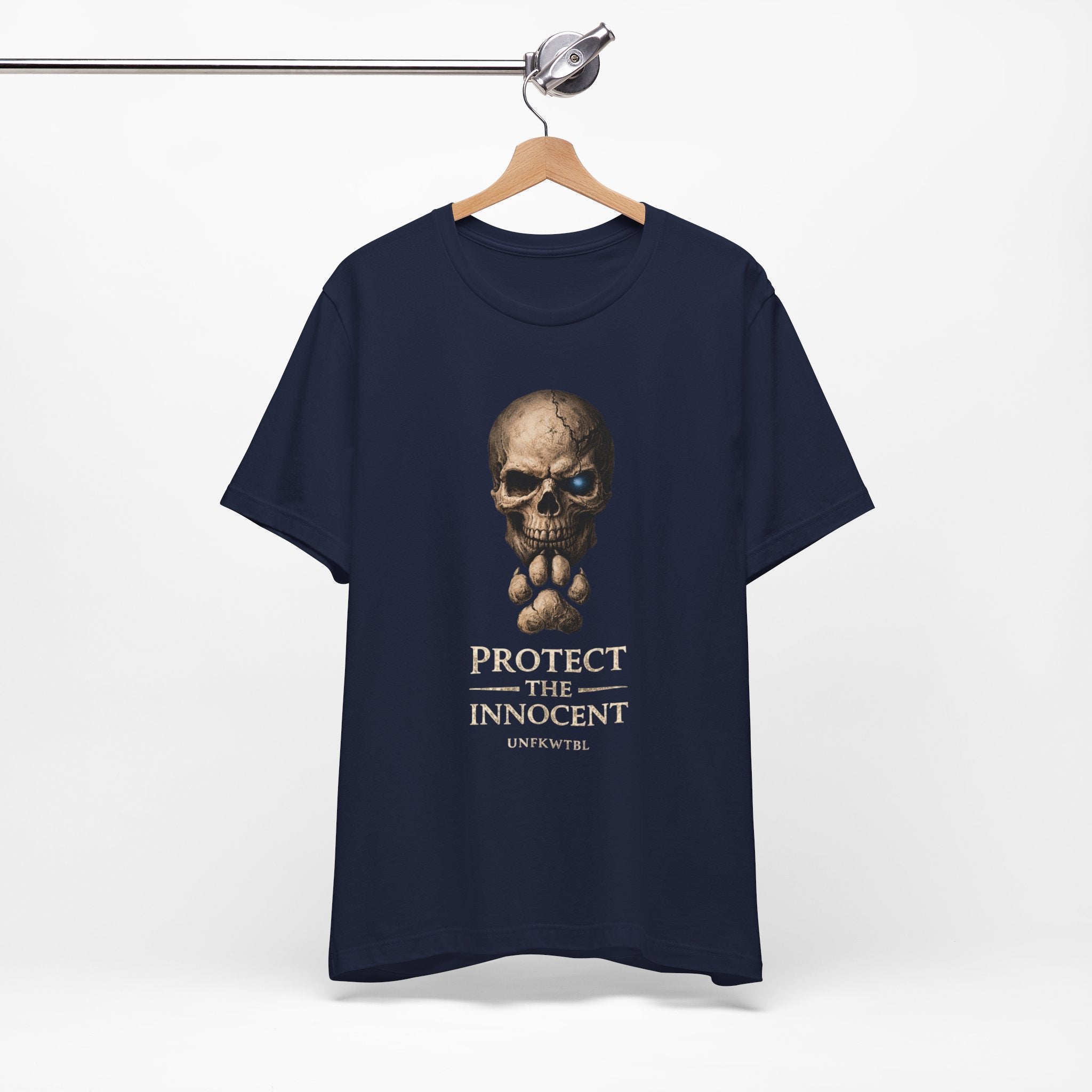 Protect the Innocent Skull Tee — "Harm Them... Answer For It." Statement T-Shirt