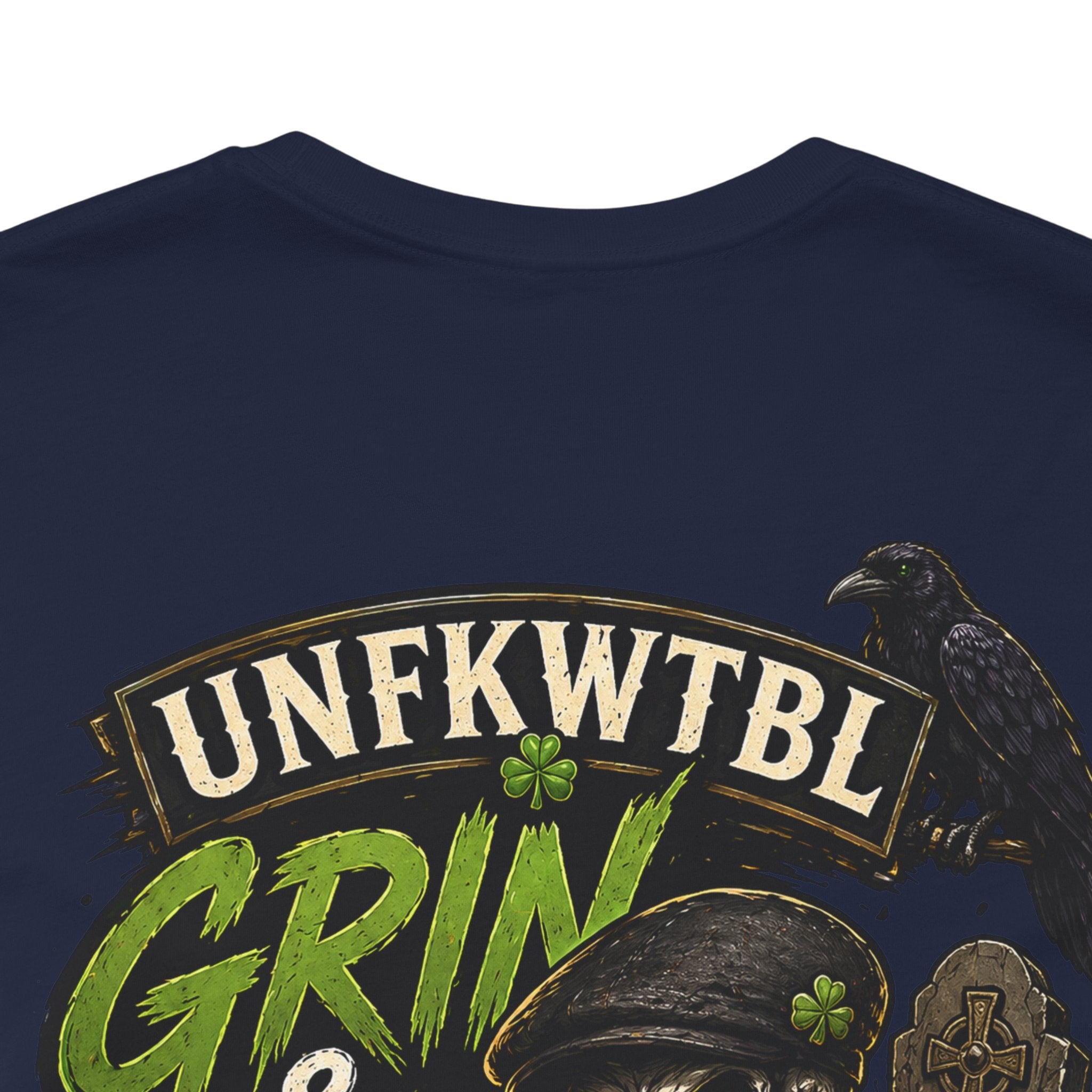 Grin & Bury It Skull Tee — Gothic Horror Graphic T-Shirt
