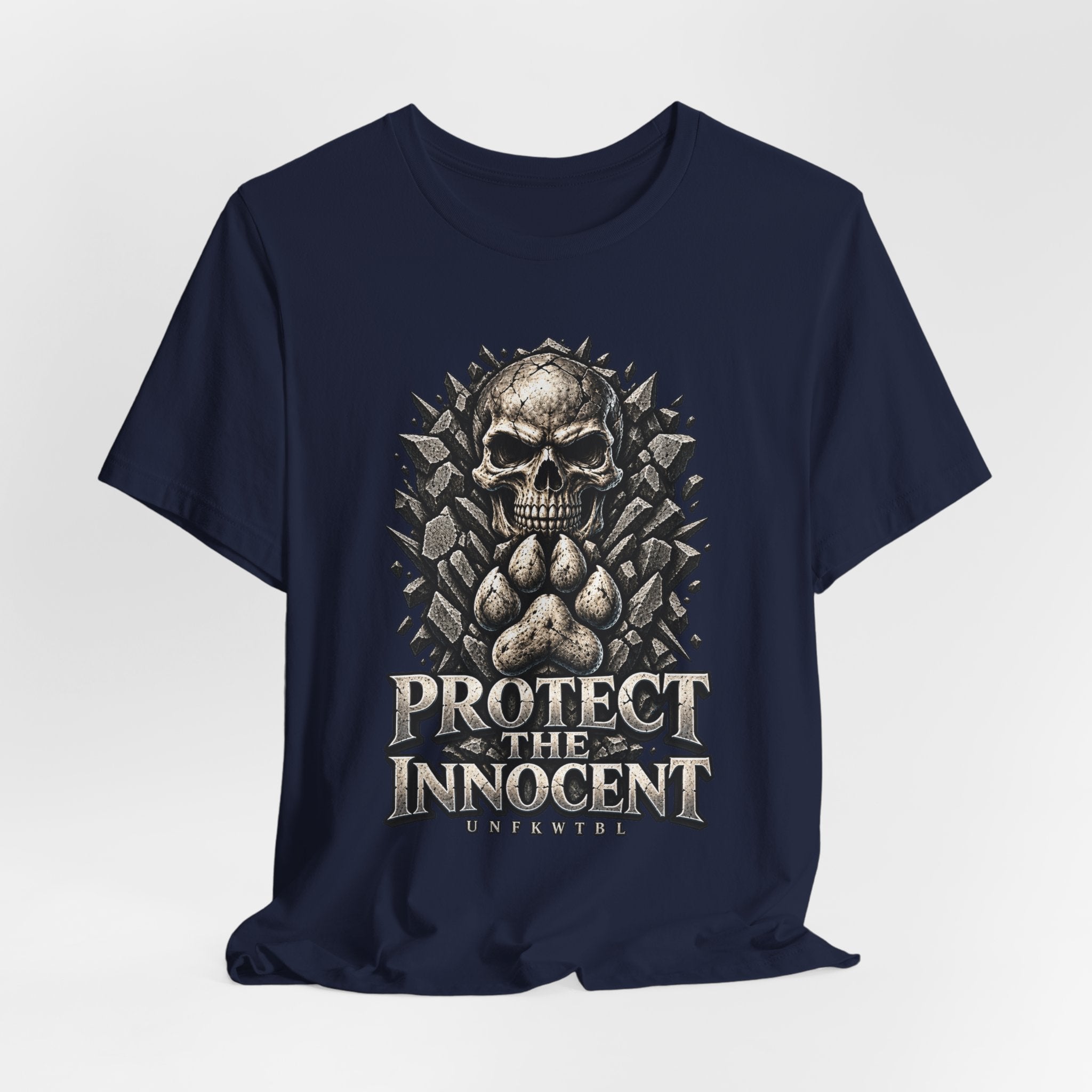 Protect the Innocent Skull Tee — "Harm Them... Answer For It." Statement T-Shirt