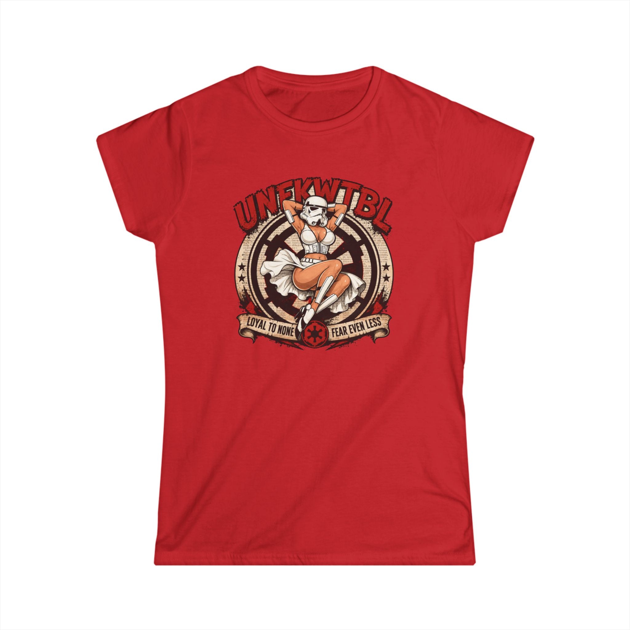Women's Tee — "From a Galaxy Far Away" Retro Pinup Sci‑Fi Graphic Tee