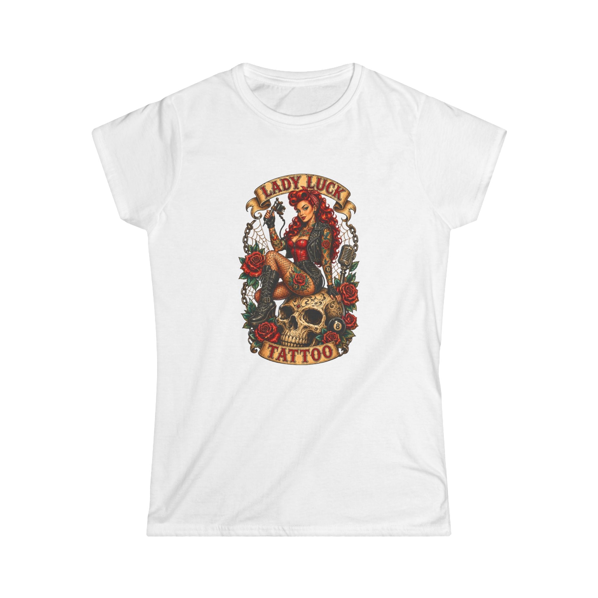 Lady Luck Tattoo Skull Queen Women’s Tee