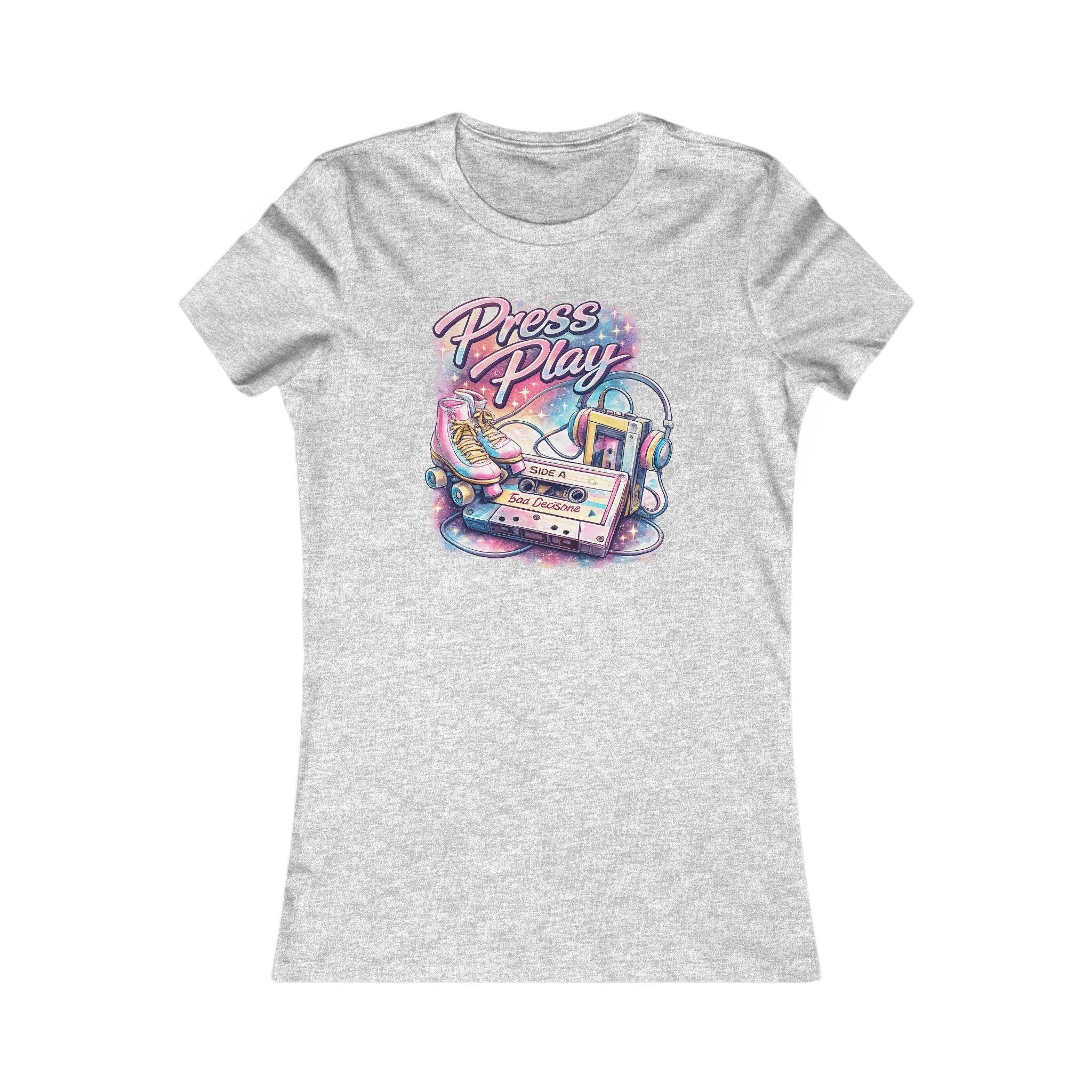 Press Play Tee — Retro Cassette & Headphones Graphic T-Shirt for Music Lovers