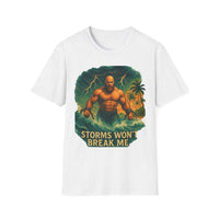 Unisex T-shirt with atlas strength storm of life design, 100% cotton, classic fit, versatile style