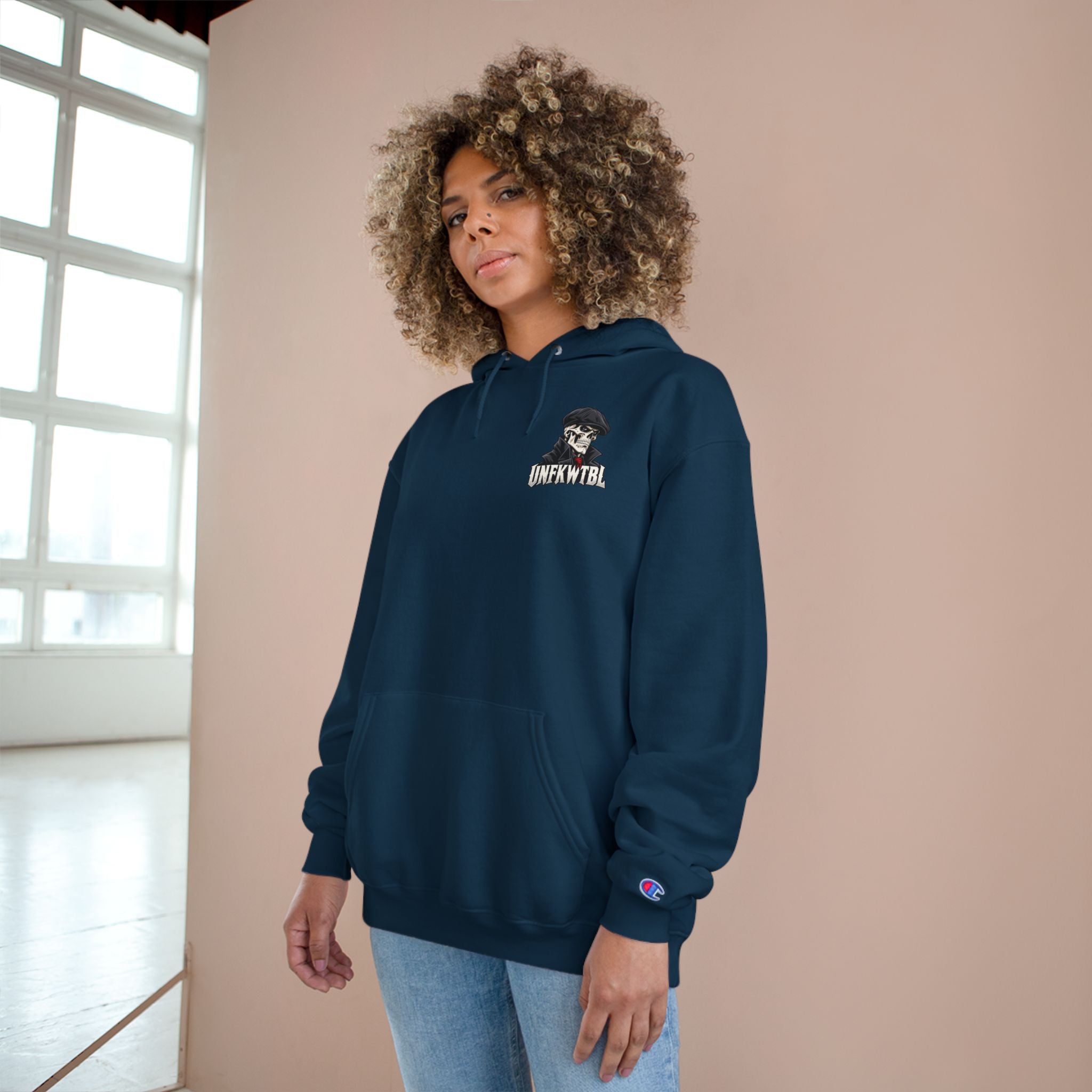 Stay UNFKWTBL Silent Boss Skull Champion Hoodie