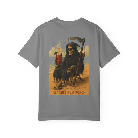 REAPER PUNCH Chill Vibes Unisex T-Shirt, Beach Party Tee, Summer Casual Wear, Retro Graphic Tee, Perfect for Halloween, Gift for Friends