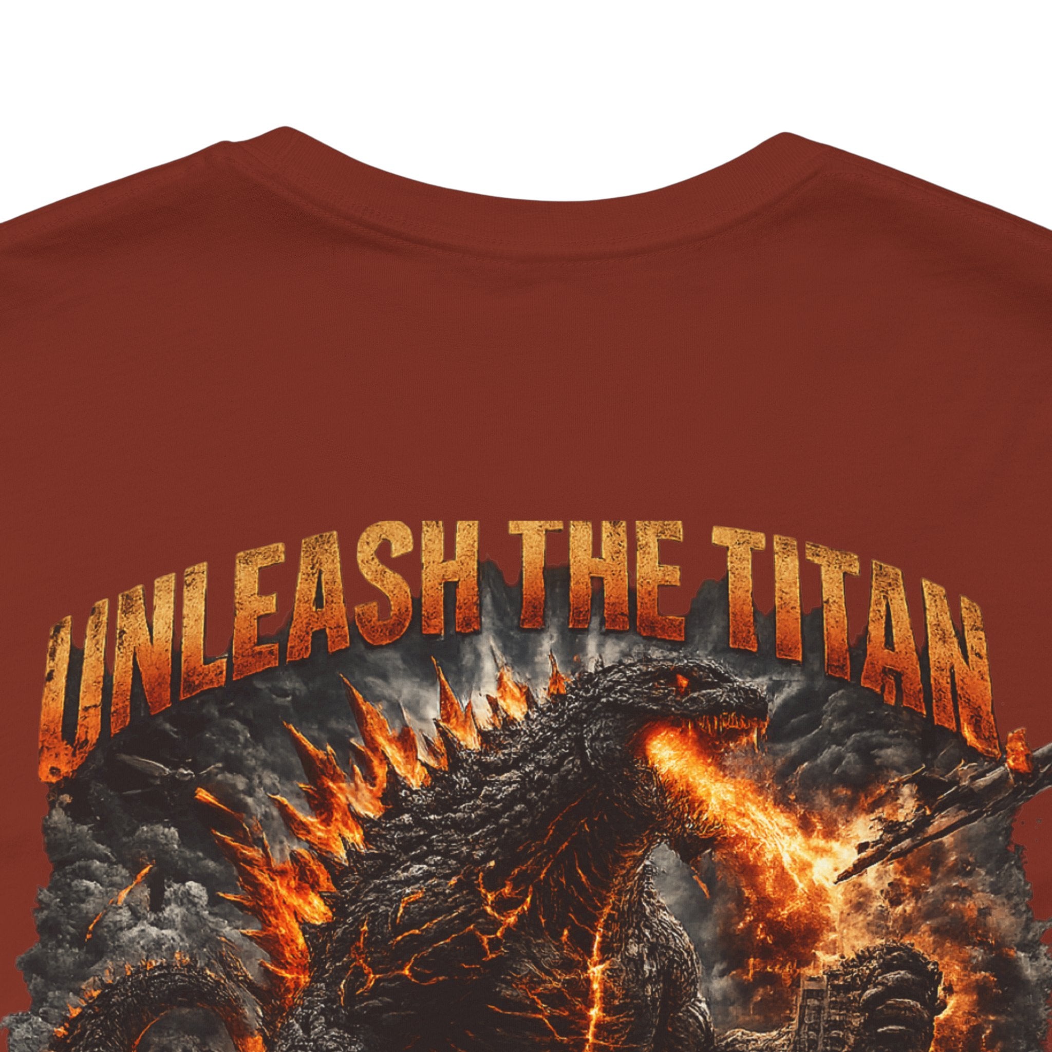Titan Unleashed Graphic Tee — 'Unleash the Titan' Fire Kraken T‑Shirt