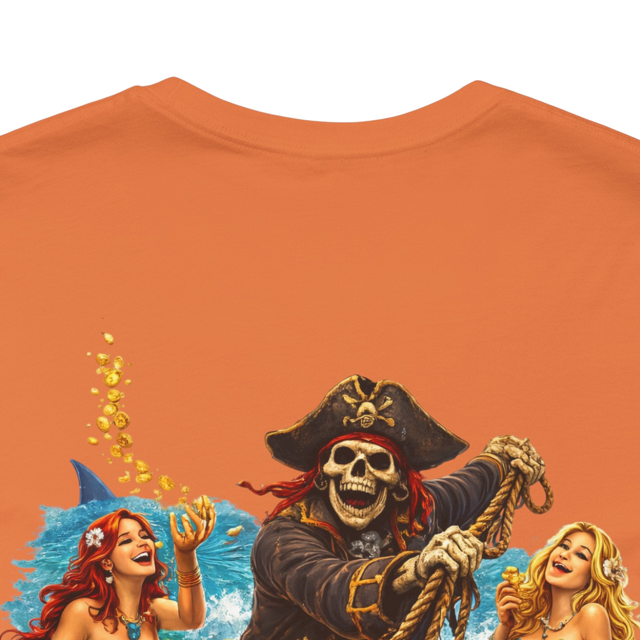 Gold First Pirate Tee — 'Gold First, Questions Later' Treasure Skull T-Shirt