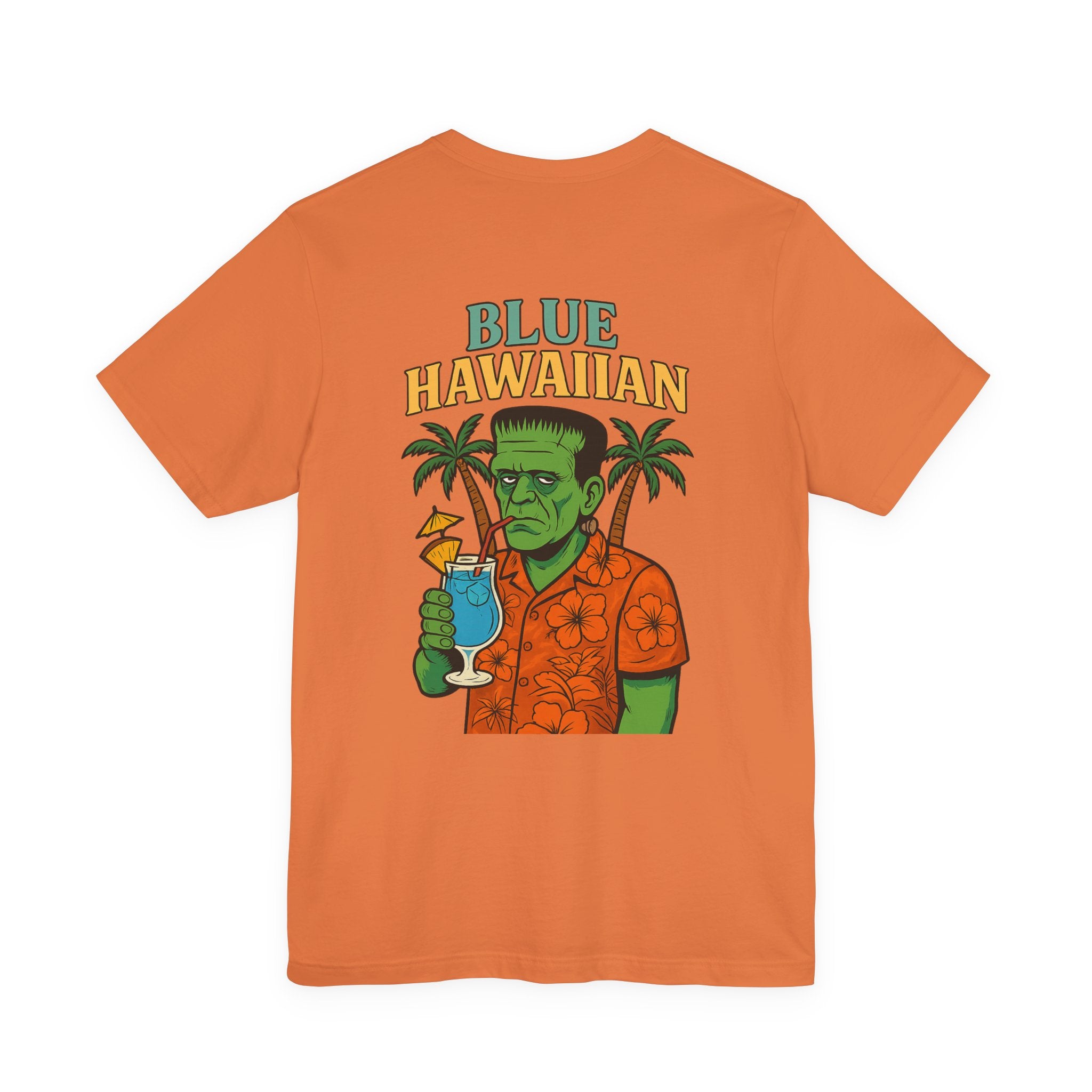 Blue Hawaiian Monster T-Shirt — Tropical Frankenstein Cocktail Graphic Tee