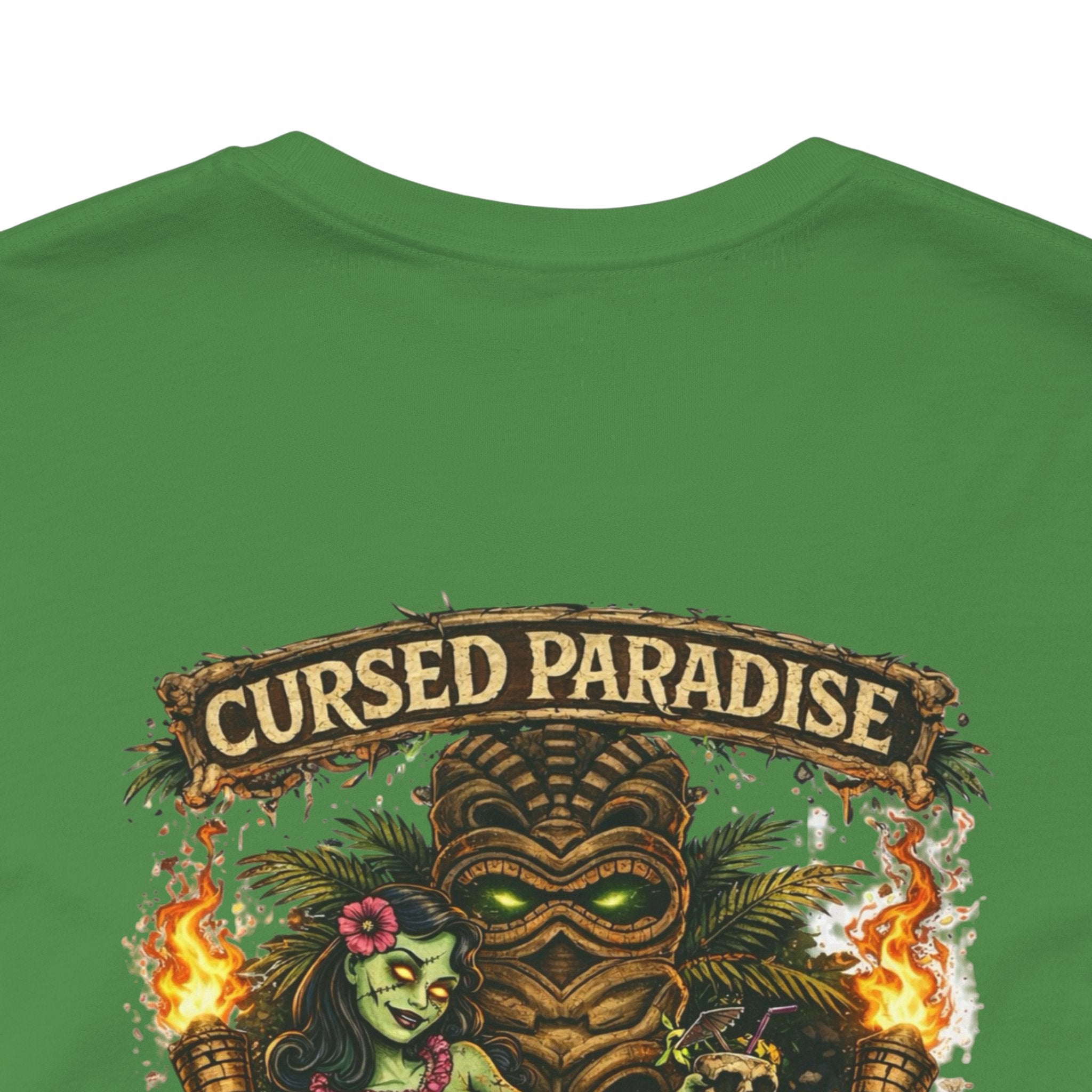 Cursed Paradise T-Shirt — Tropical Tiki Skull Graphic Tee