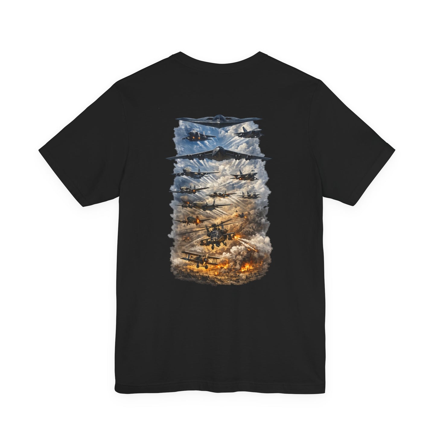 Aerial Squadrons Graphic Tee — Vintage Military Plane Sunset T-Shirt
