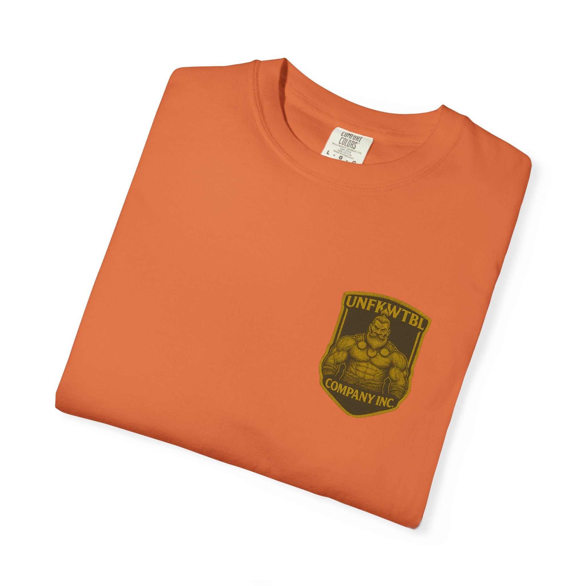 Orange Creeper's Crawl unisex garment-dyed cotton T-shirt with vintage-inspired graphic and soft fabric