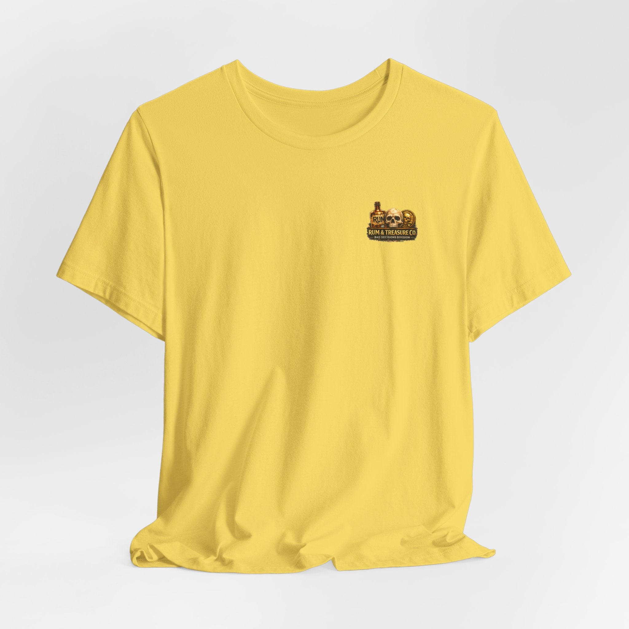 Pirate Skull Treasure Chest Tee — Skeleton Buccaneer Drinking Design