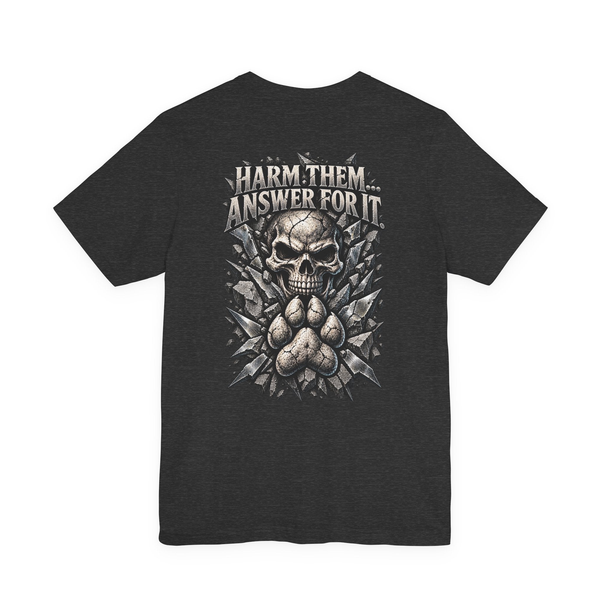 Protect the Innocent Skull Tee — "Harm Them... Answer For It." Statement T-Shirt