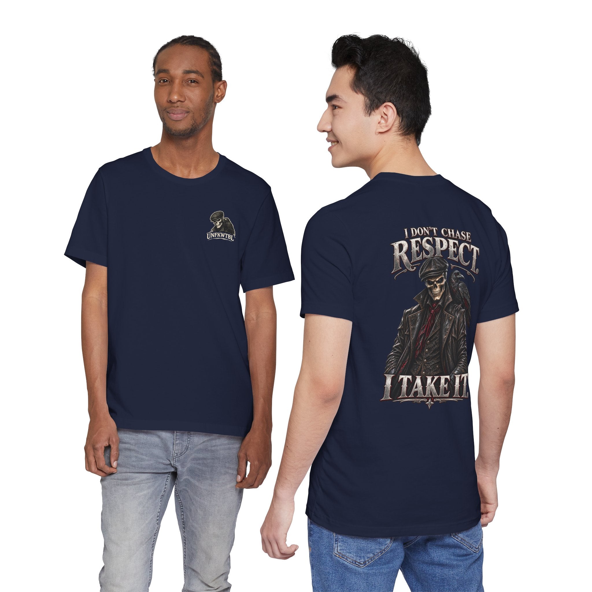 Respect T-Shirt — "I Don't Chase Respect, I Take It" Raven Graphic Tee