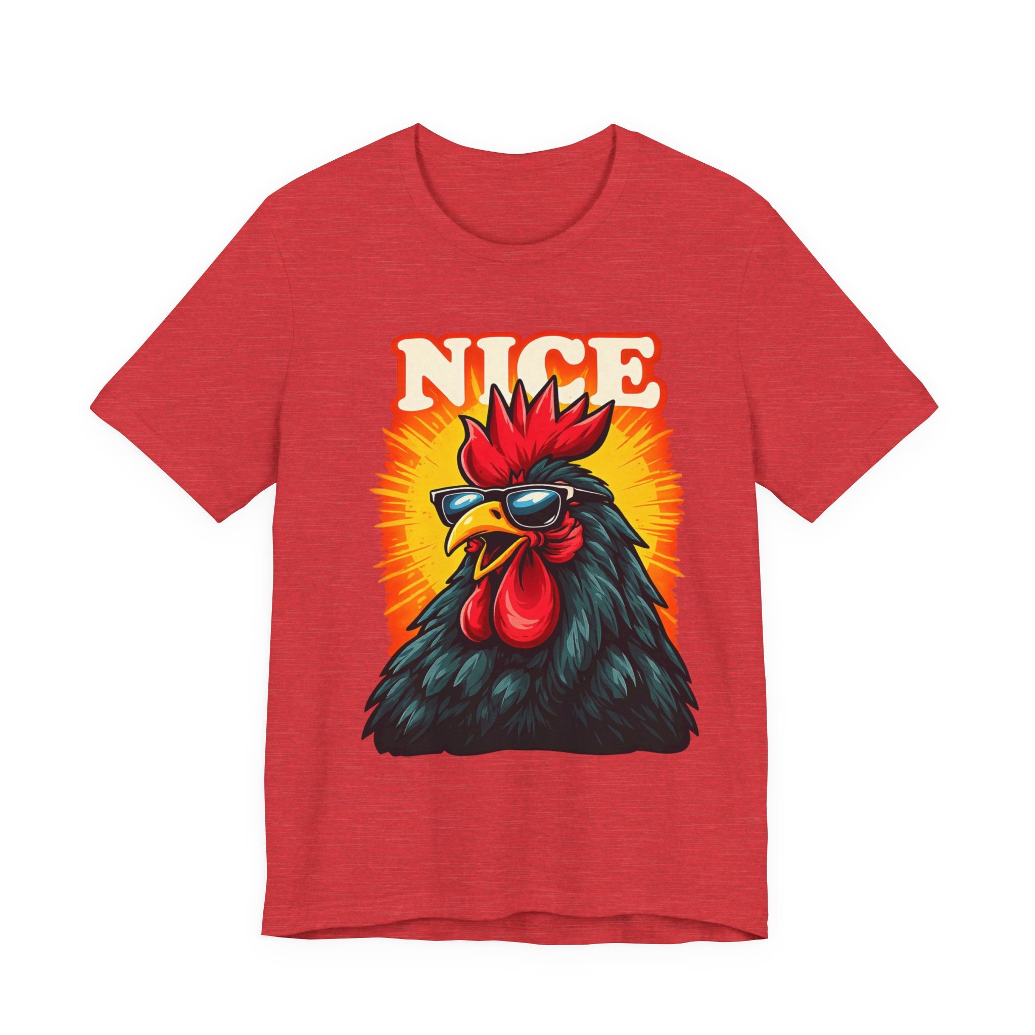Nice Rooster T-Shirt — Cool Sunglasses Chicken Graphic Tee