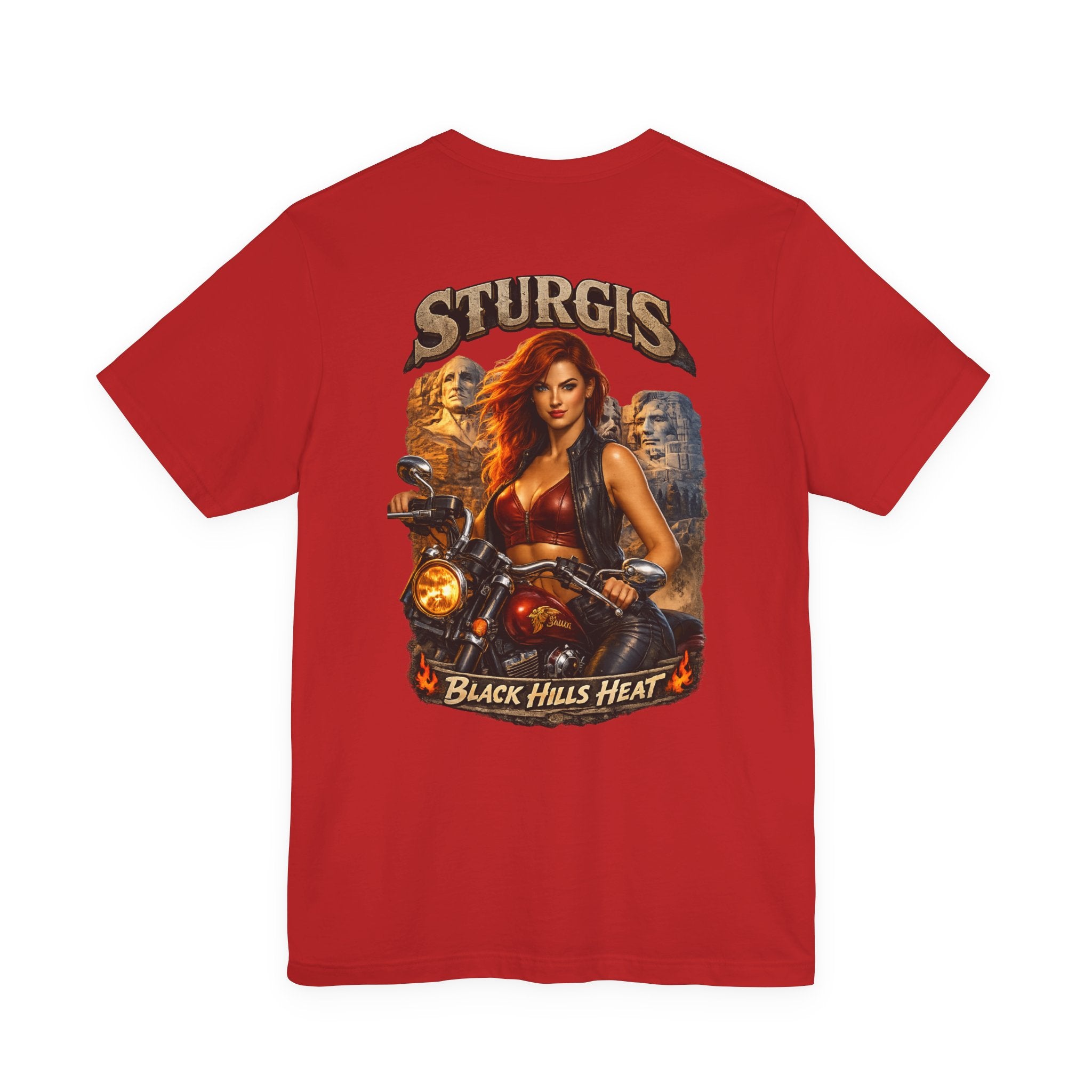 Sturgis Black Hills Heat Motorcycle Tee — Biker Girl Bike Rally T-Shirt