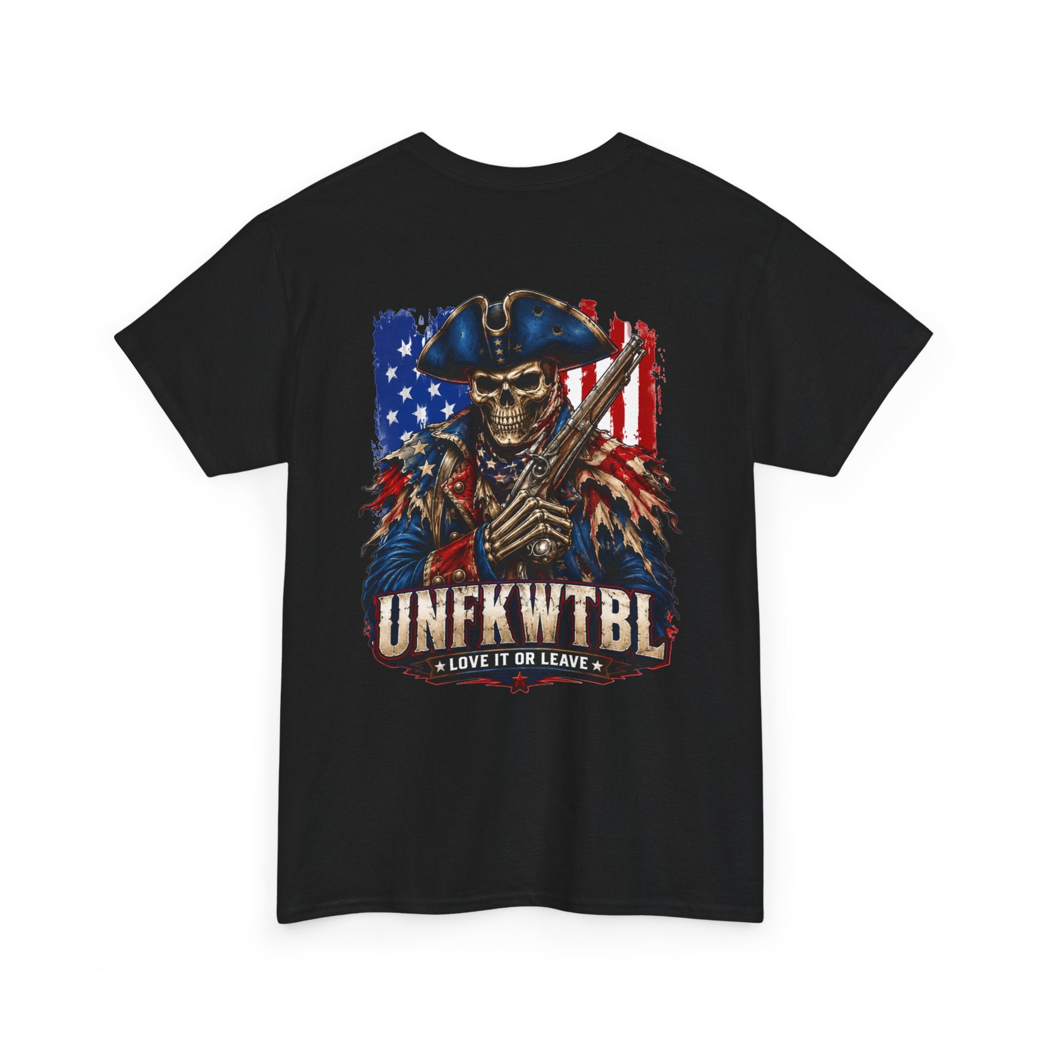Patriotic Skull Tee — "UNFKWTBL" Americana Graphic T‑Shirt