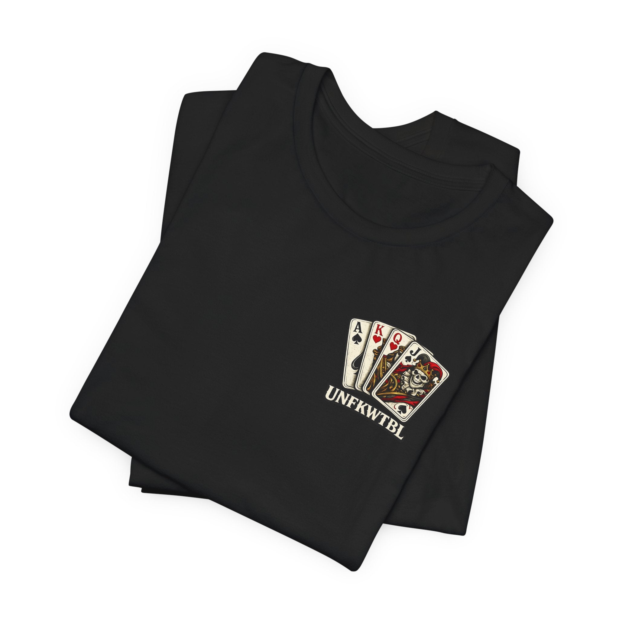 Queen of the House Poker T‑Shirt — Day of the Dead Card Skull Tee