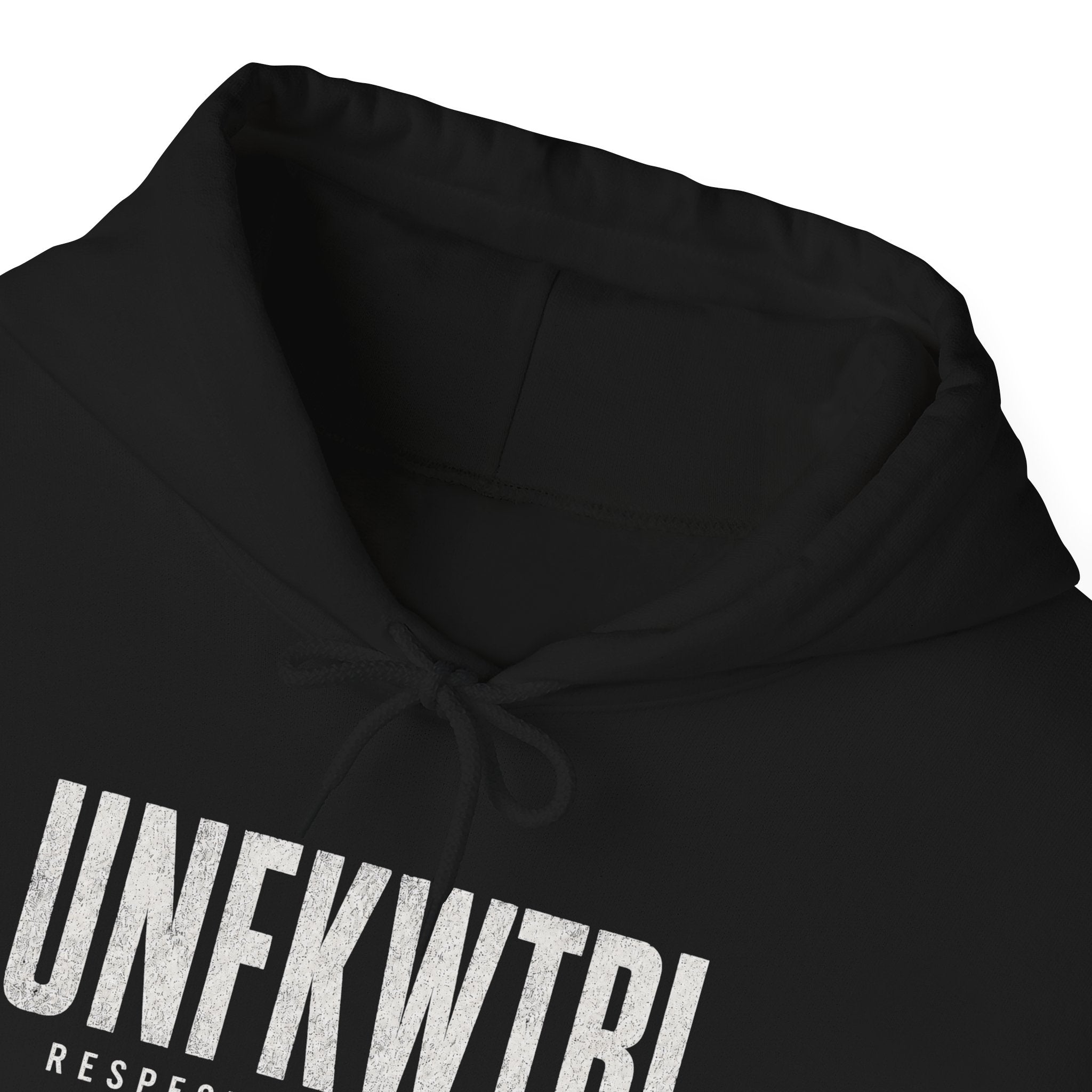UNFKWTBL Hoodie — Distressed Patriotic Flag Sweatshirt (Respect Few Fear None)