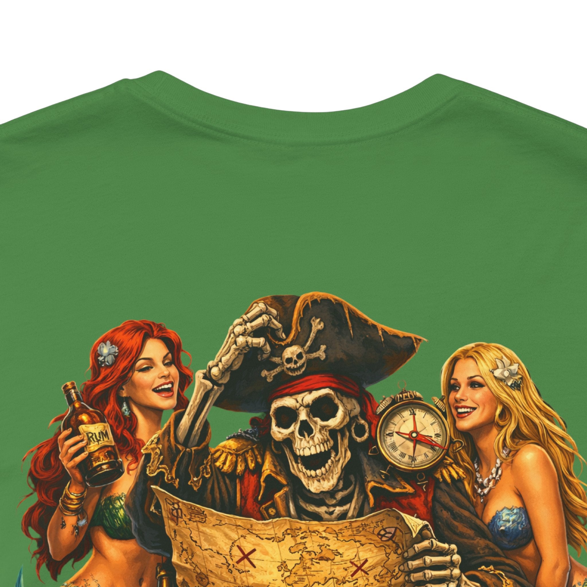 Pirate Skull Treasure Tee – "Trust the Rum Not the Plan"