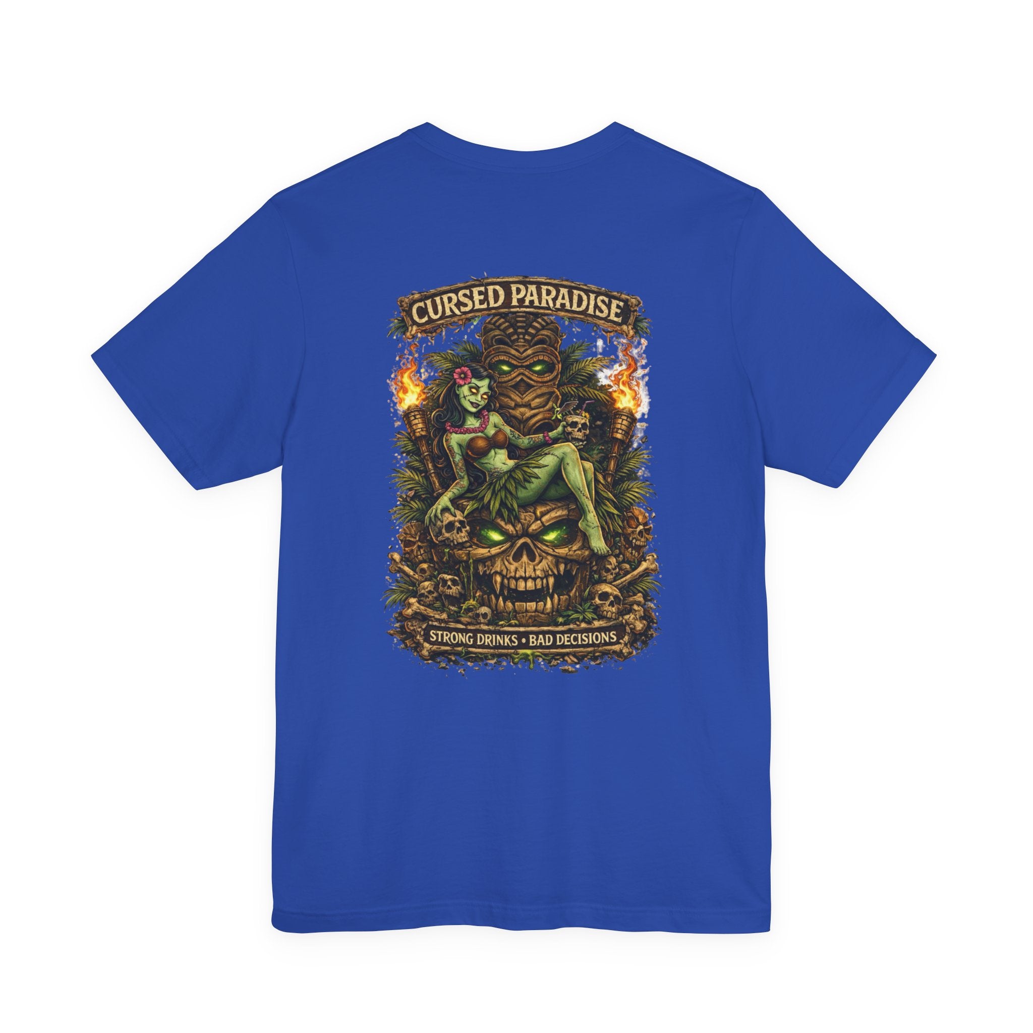 Cursed Paradise T-Shirt — Tropical Tiki Skull Graphic Tee