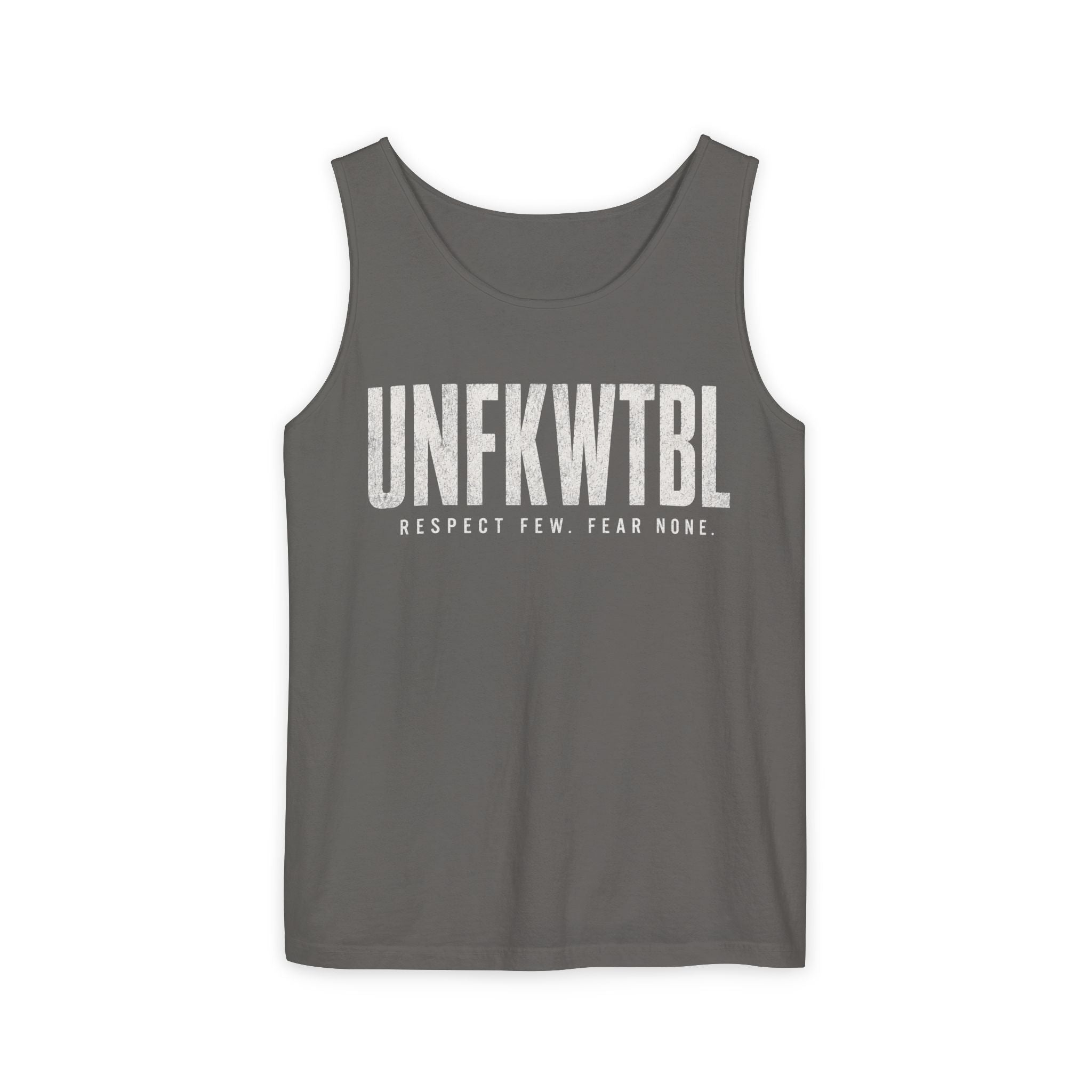 UNFKWTBL Tank Top — "Respect Few Fear None" Graphic Muscle Tee