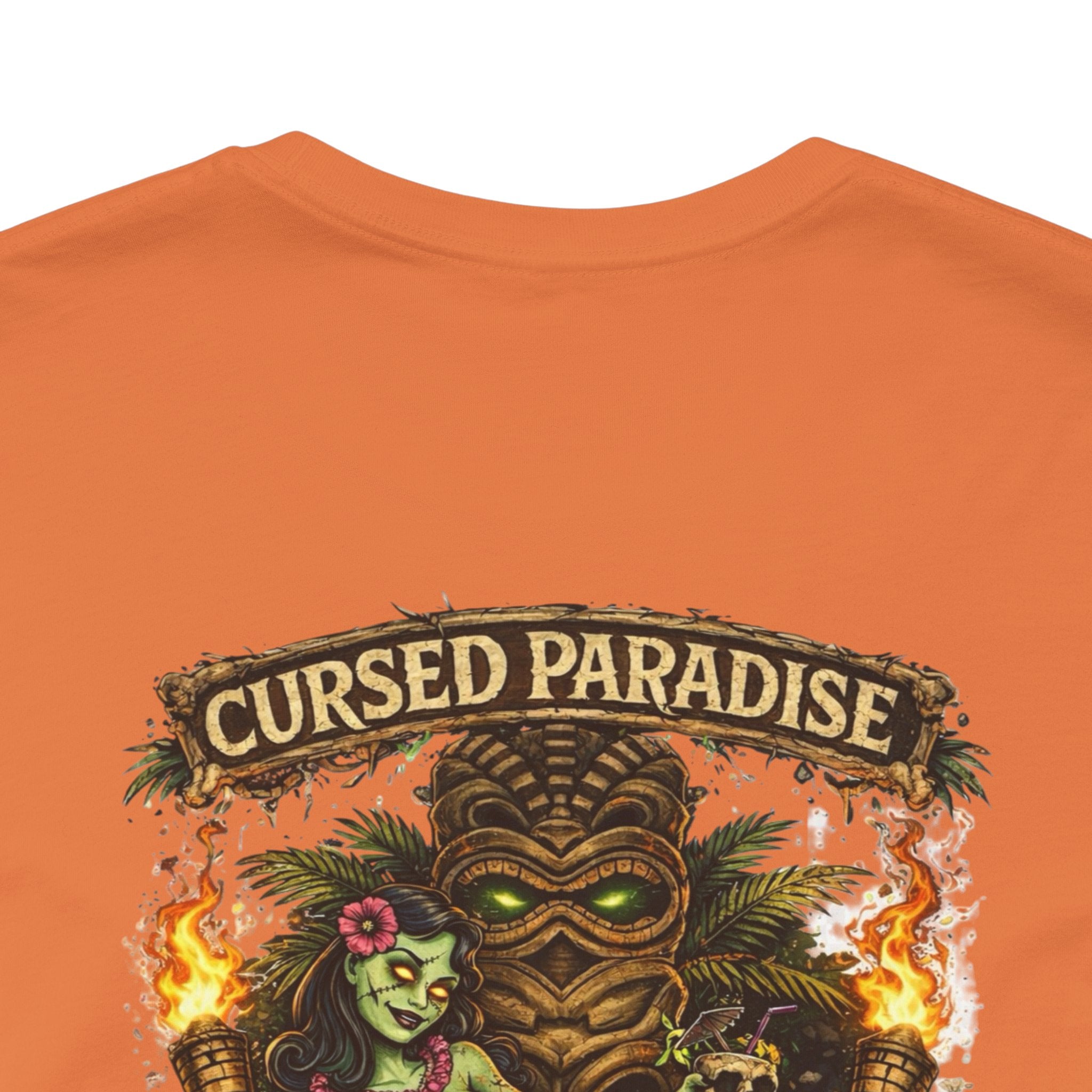 Cursed Paradise T-Shirt — Tropical Tiki Skull Graphic Tee