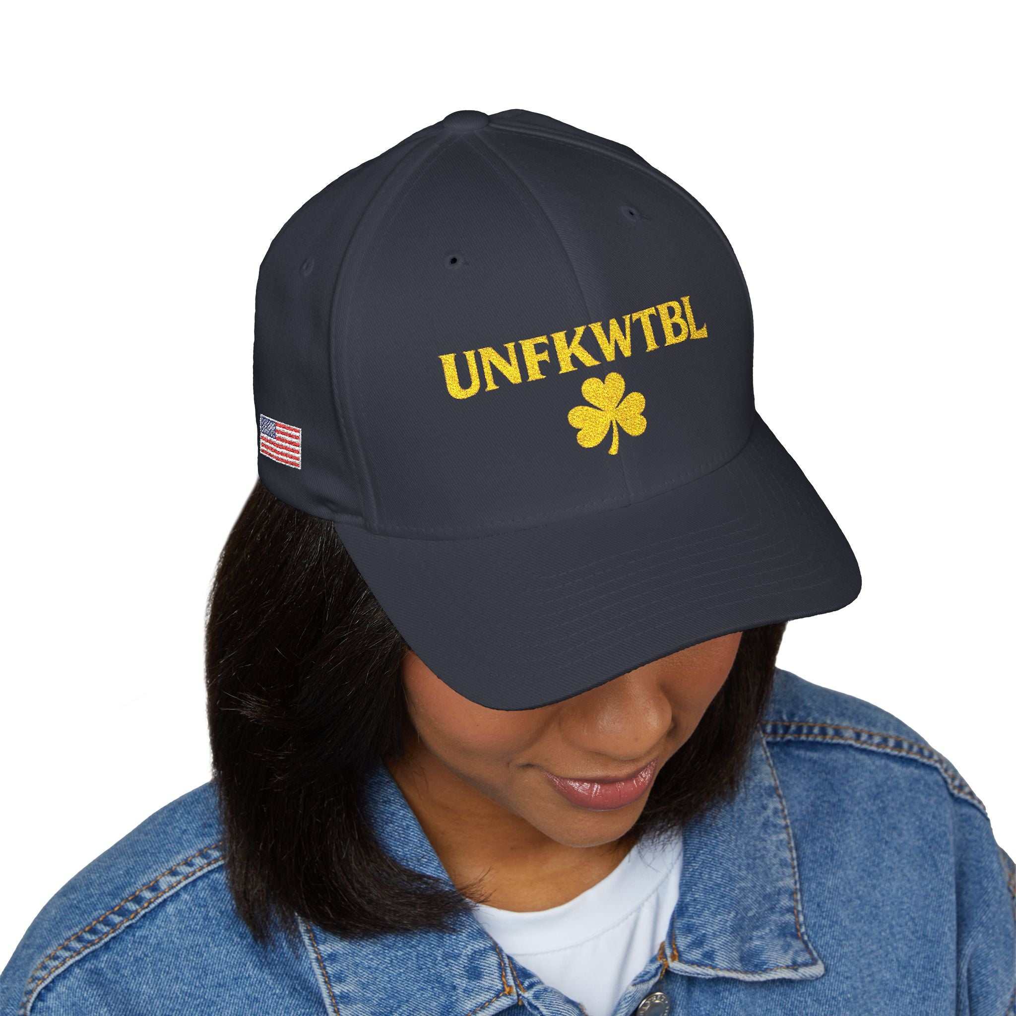 Embroidered 'UNFKWTBL' Clover Hat — Lucky Statement Baseball Cap
